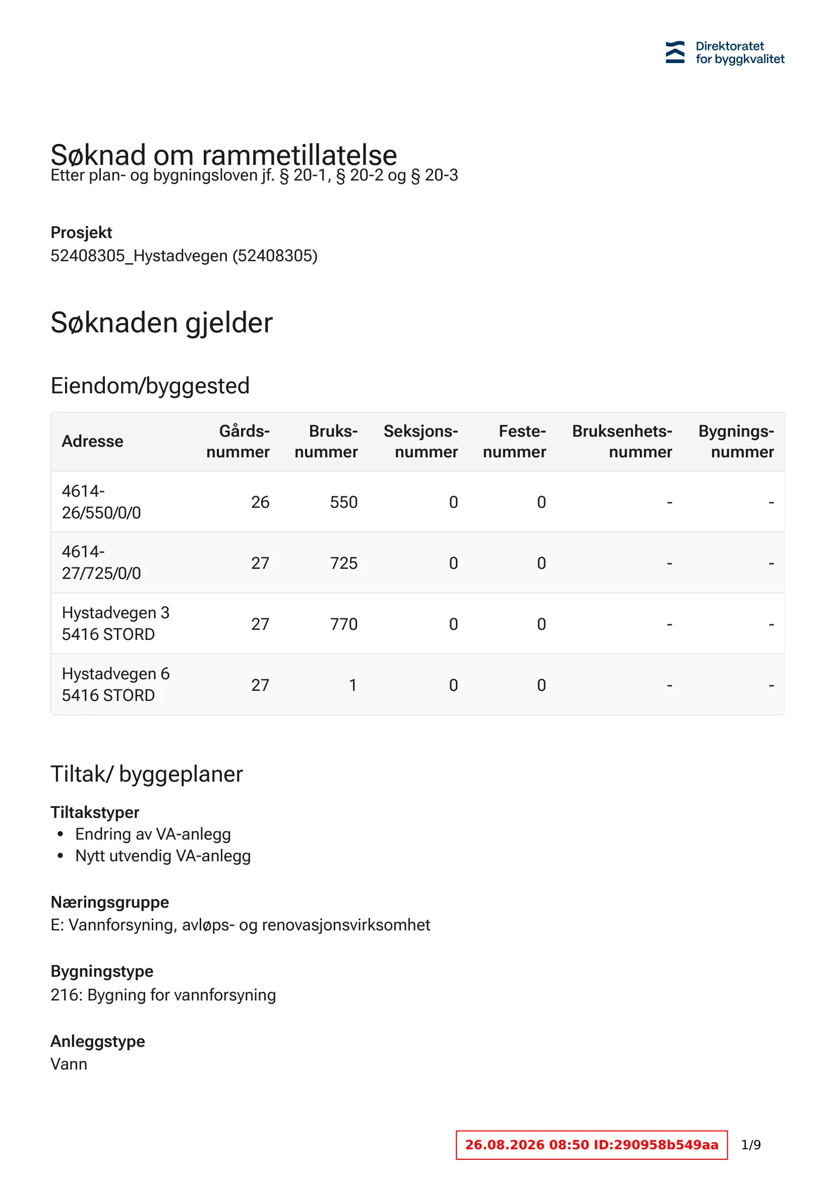 Søknad om rammetillatelse