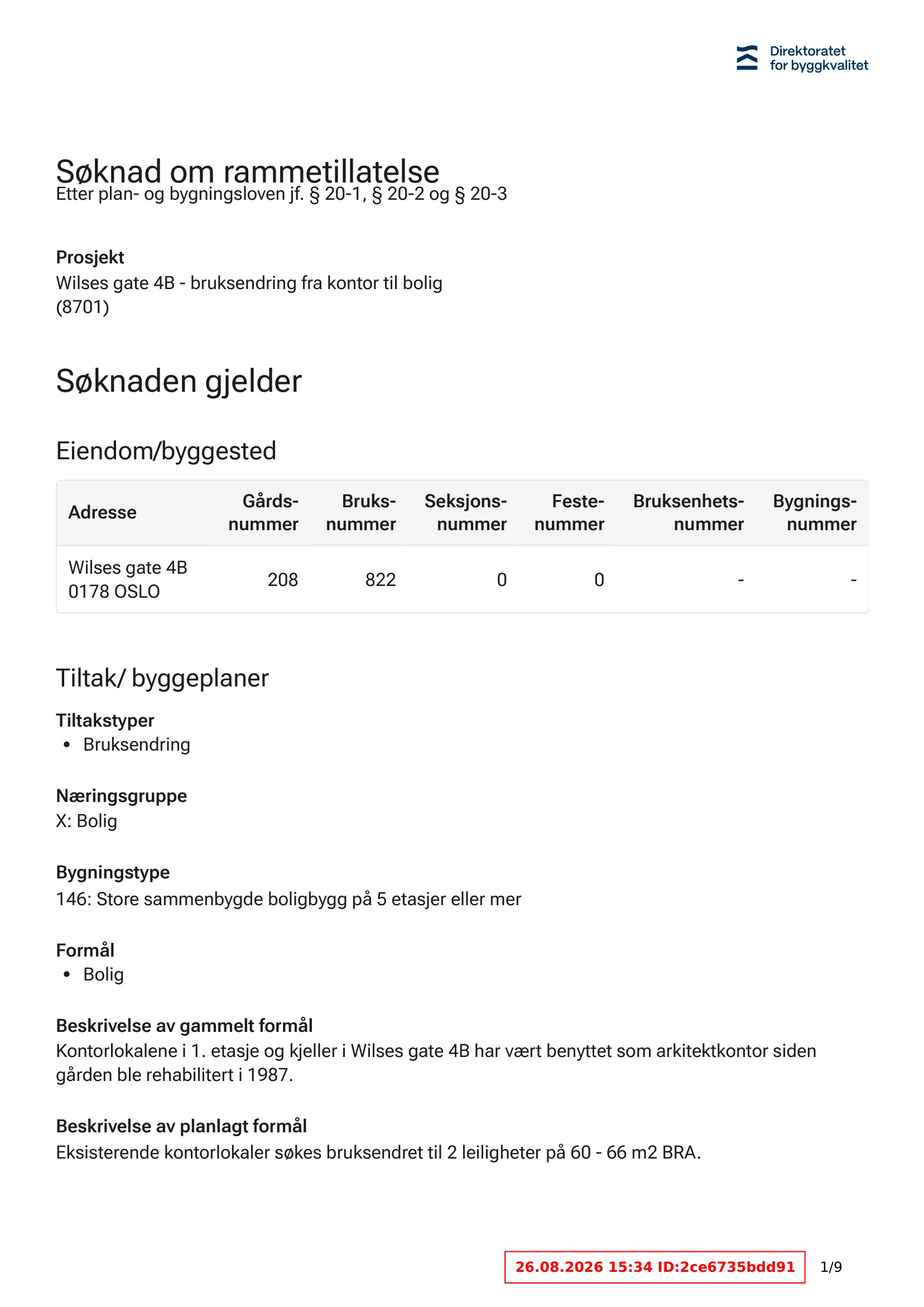 Søknad om rammetillatelse