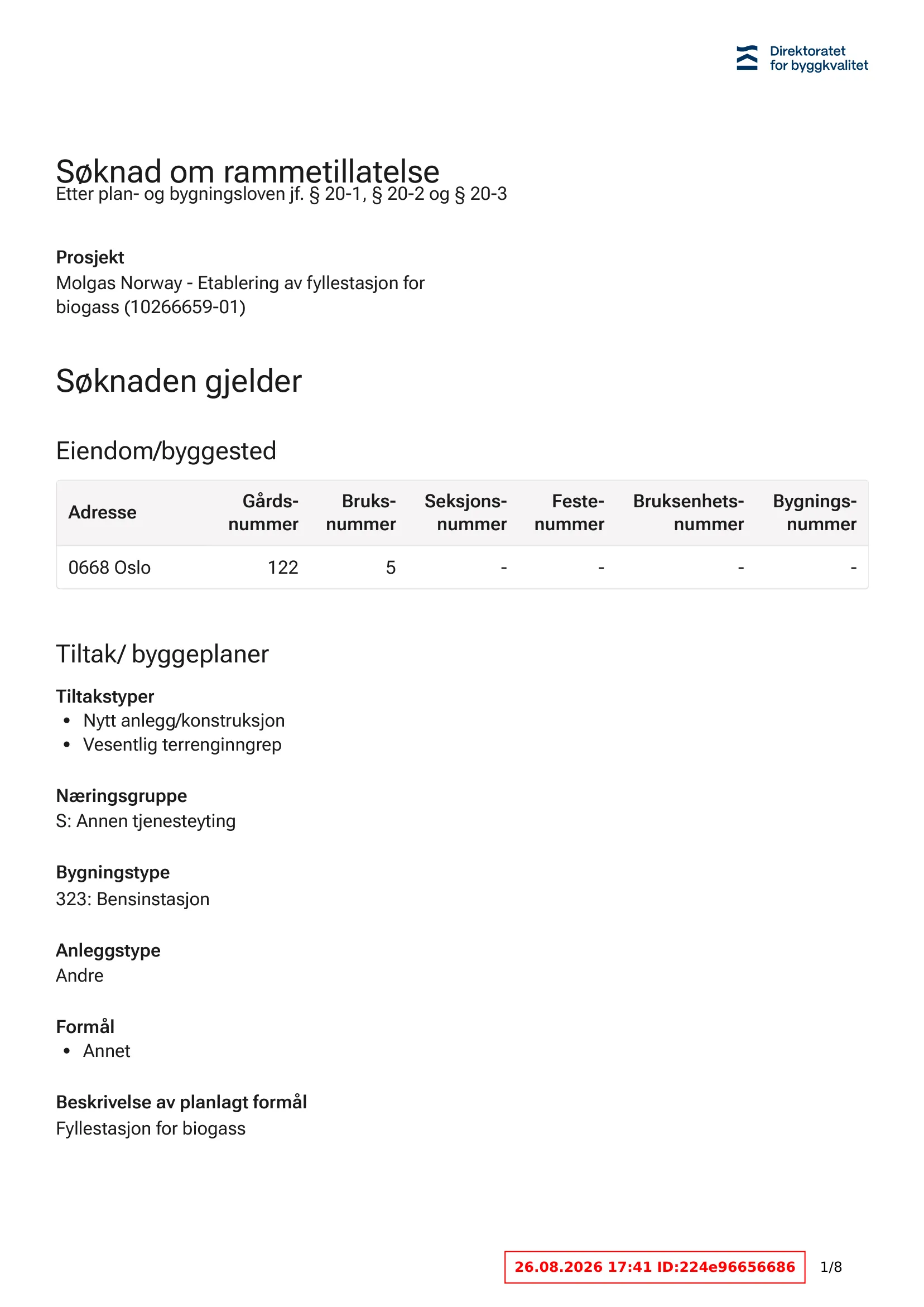 Søknad om rammetillatelse