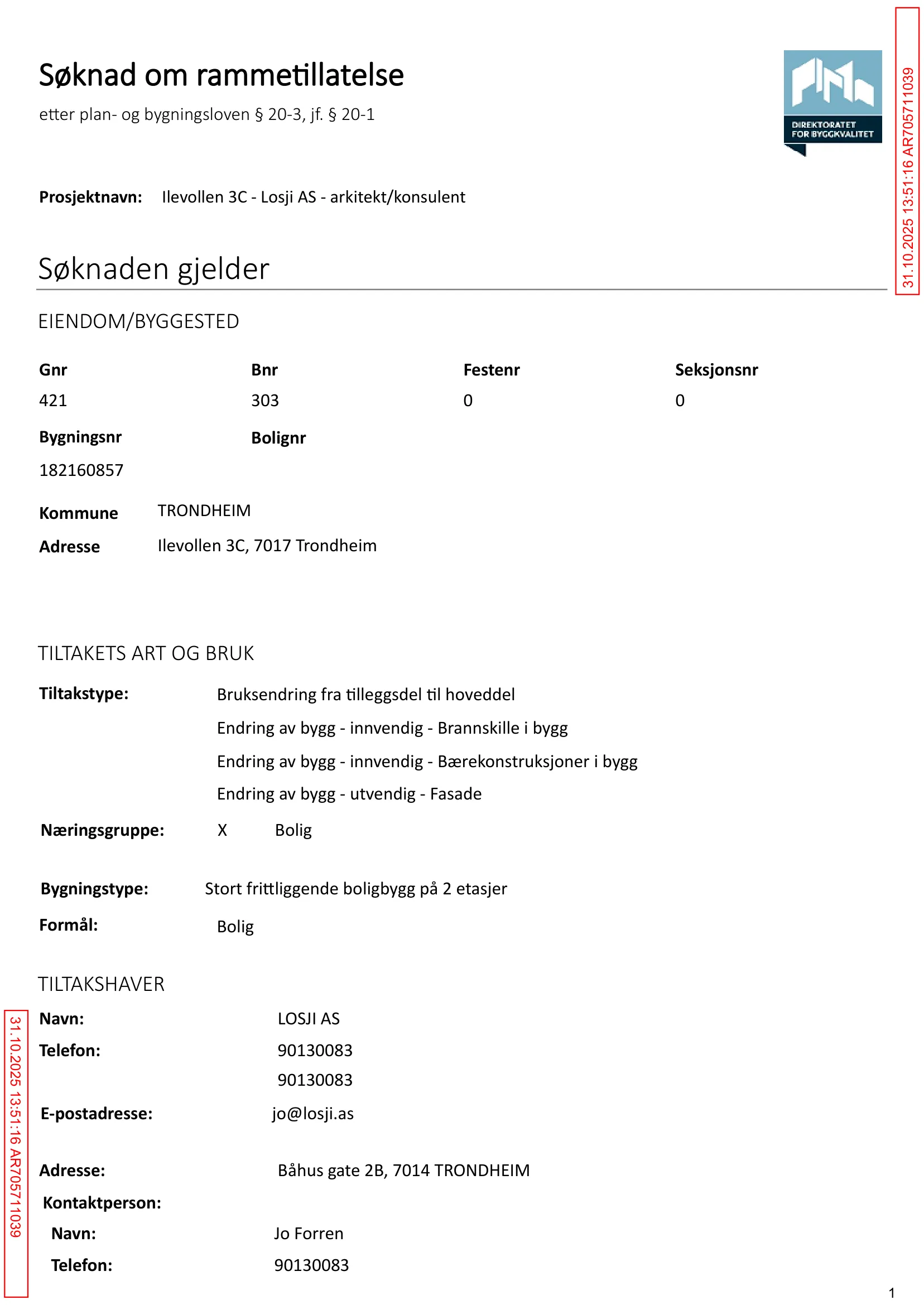 Søknad om rammetillatelse