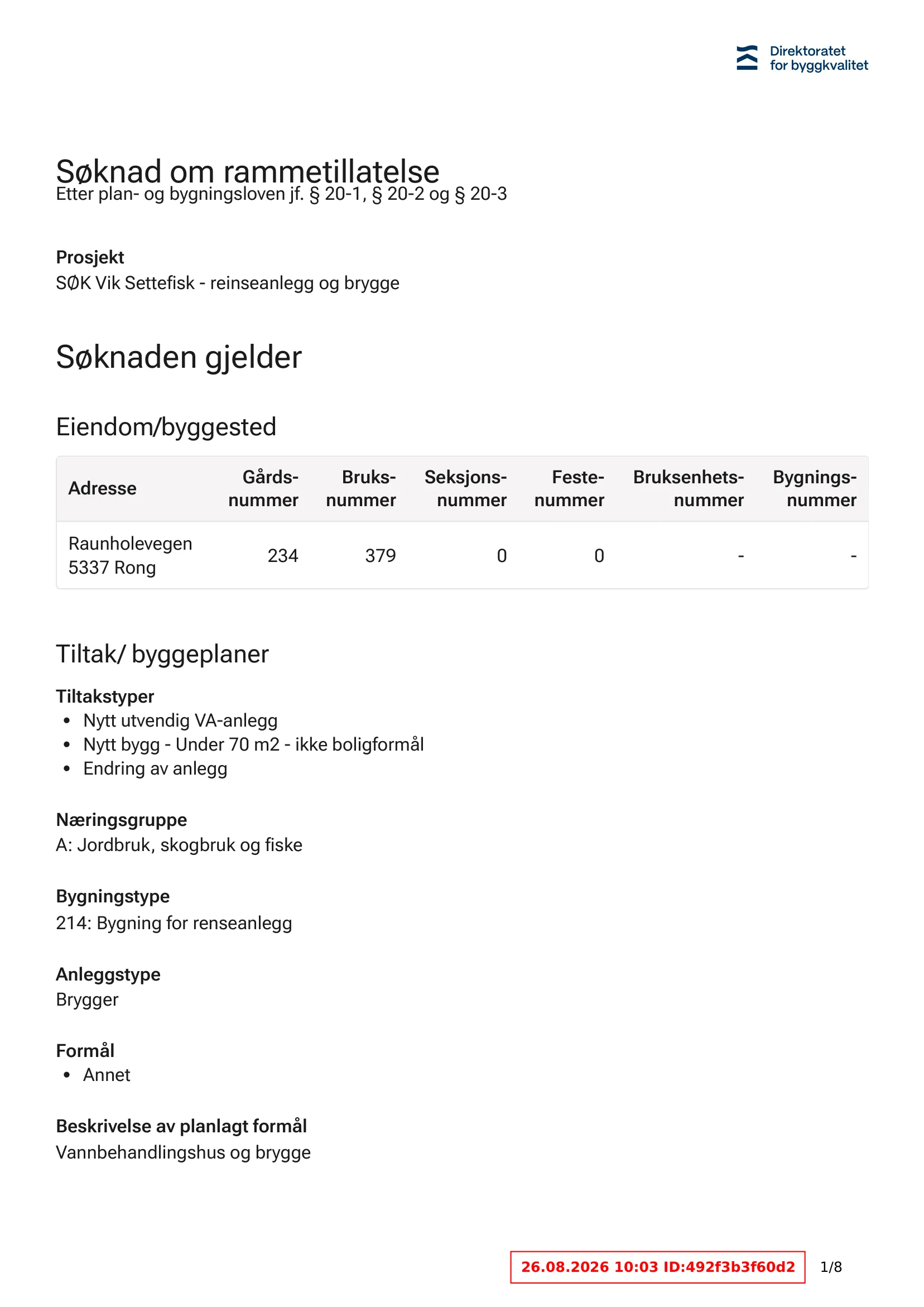 Søknad om rammetillatelse