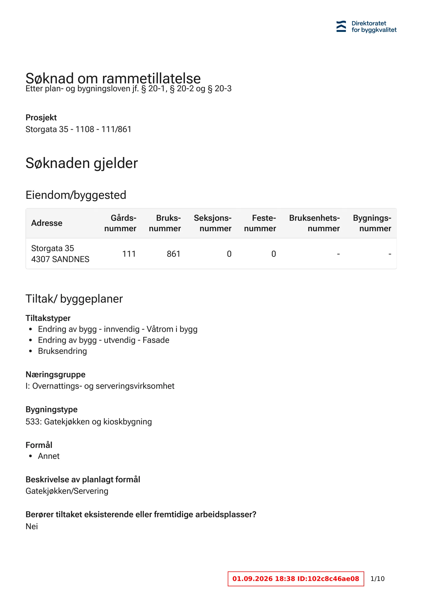 Søknad om rammetillatelse
