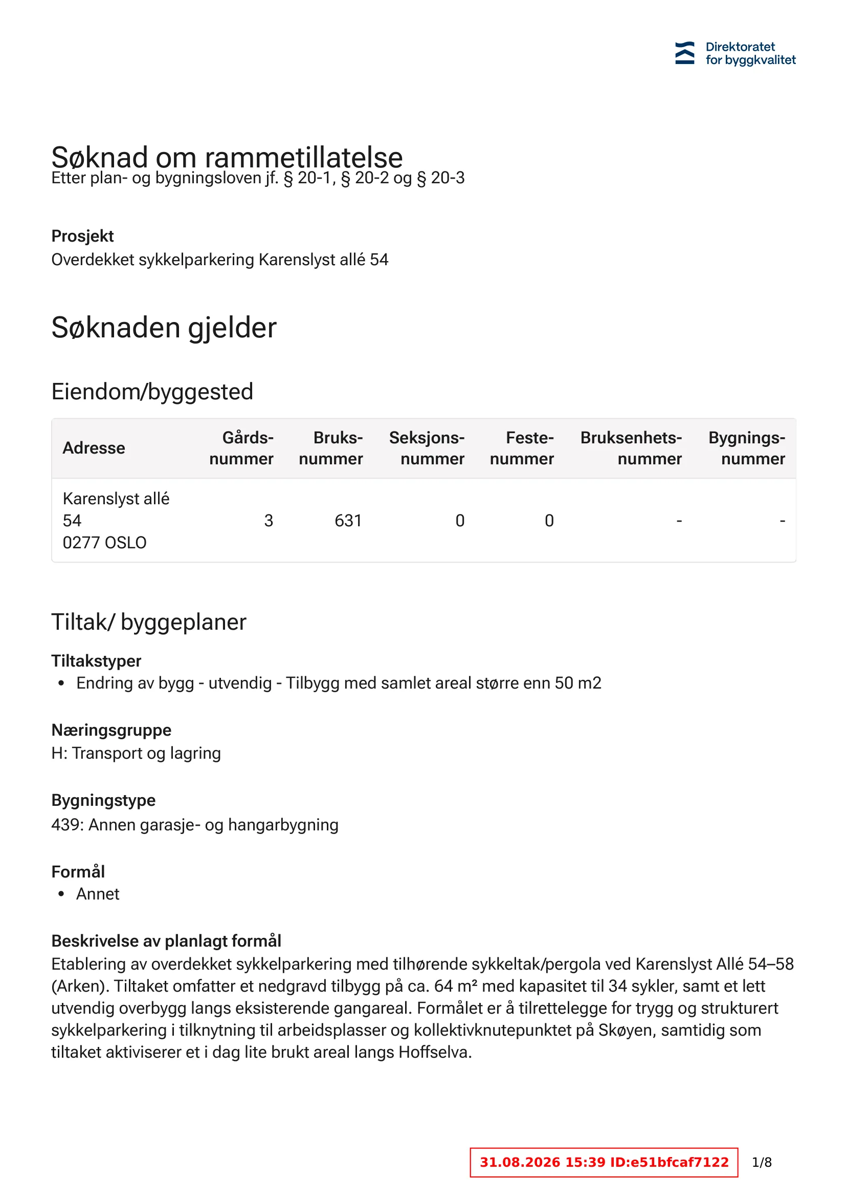 Søknad om rammetillatelse