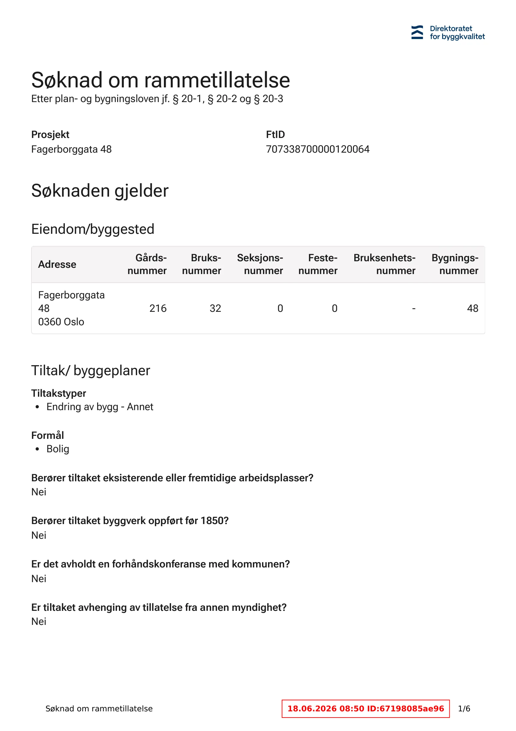Søknad om rammetillatelse