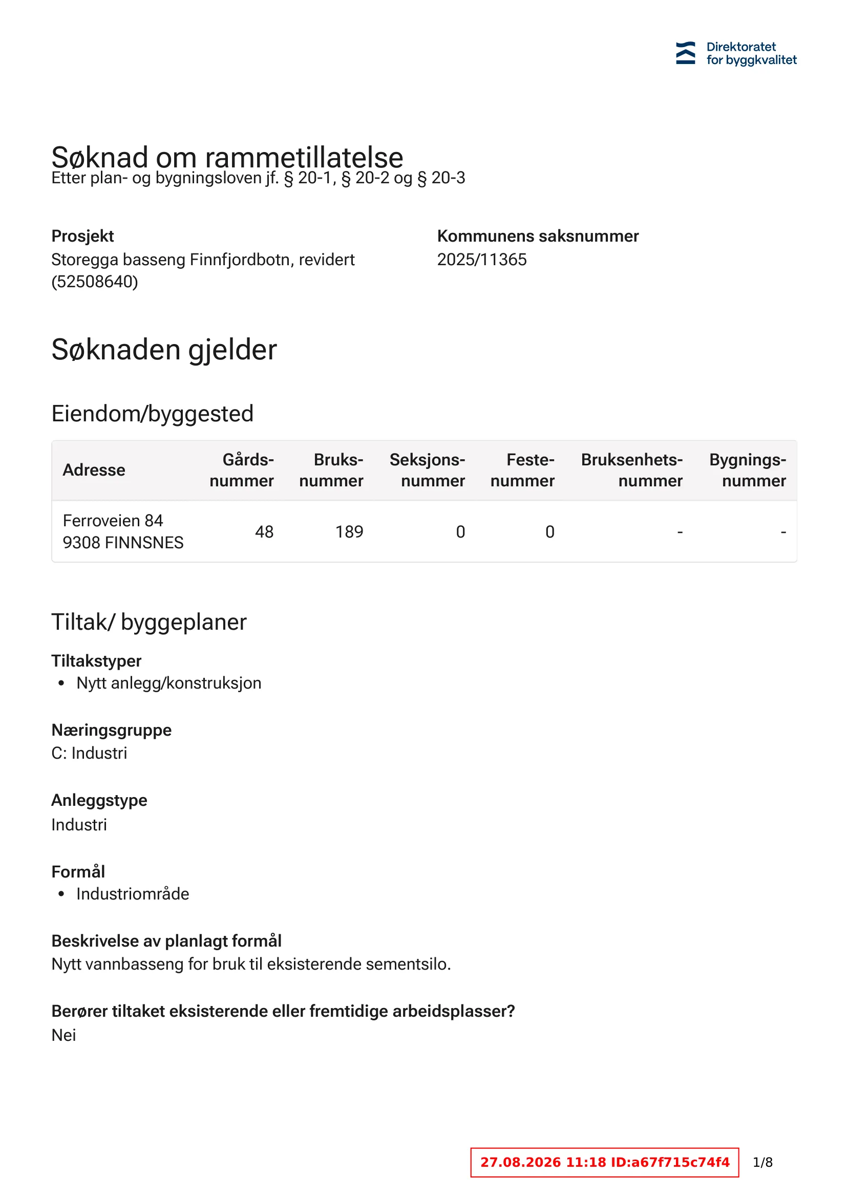 Søknad om rammetillatelse
