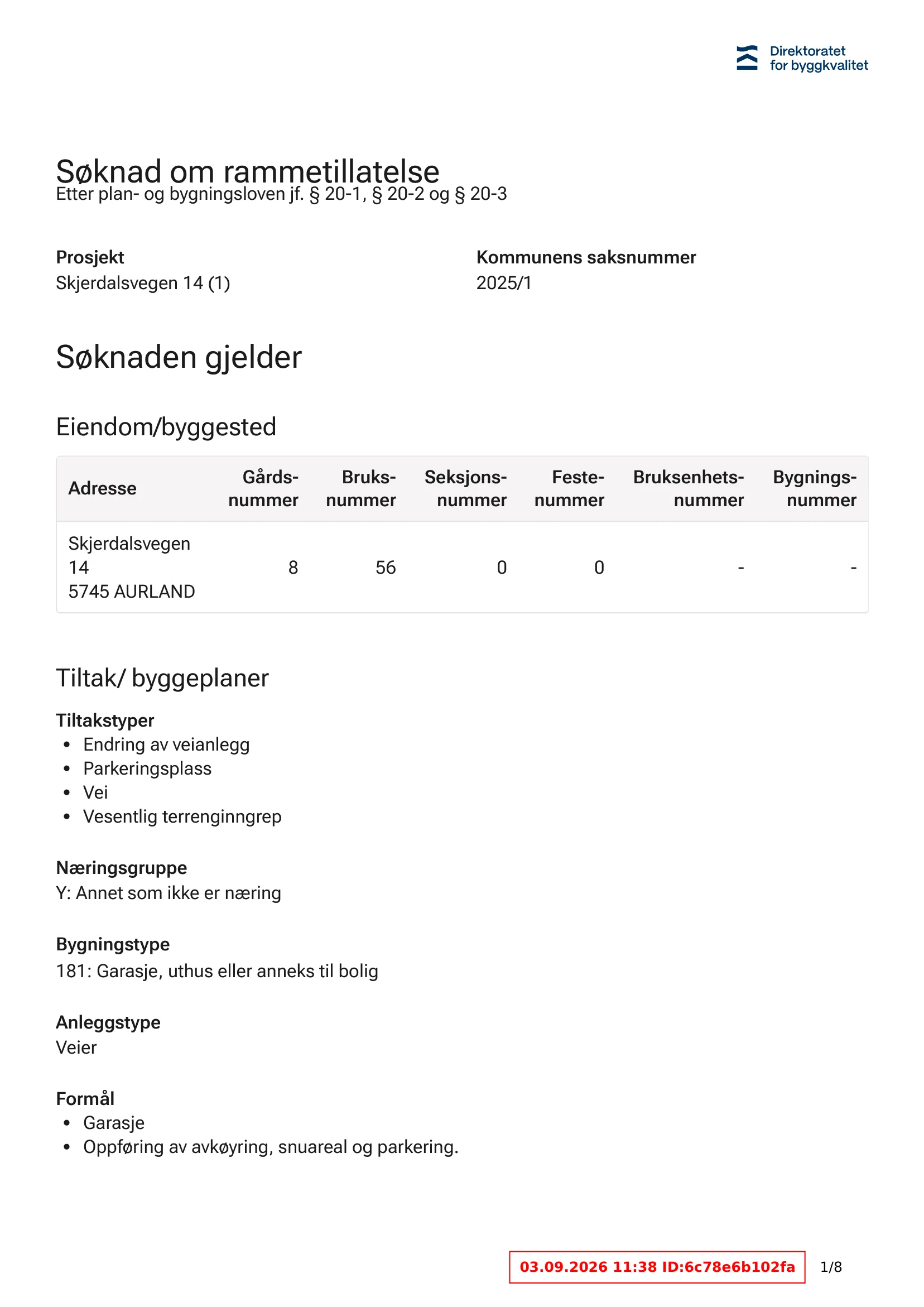 Søknad om rammetillatelse