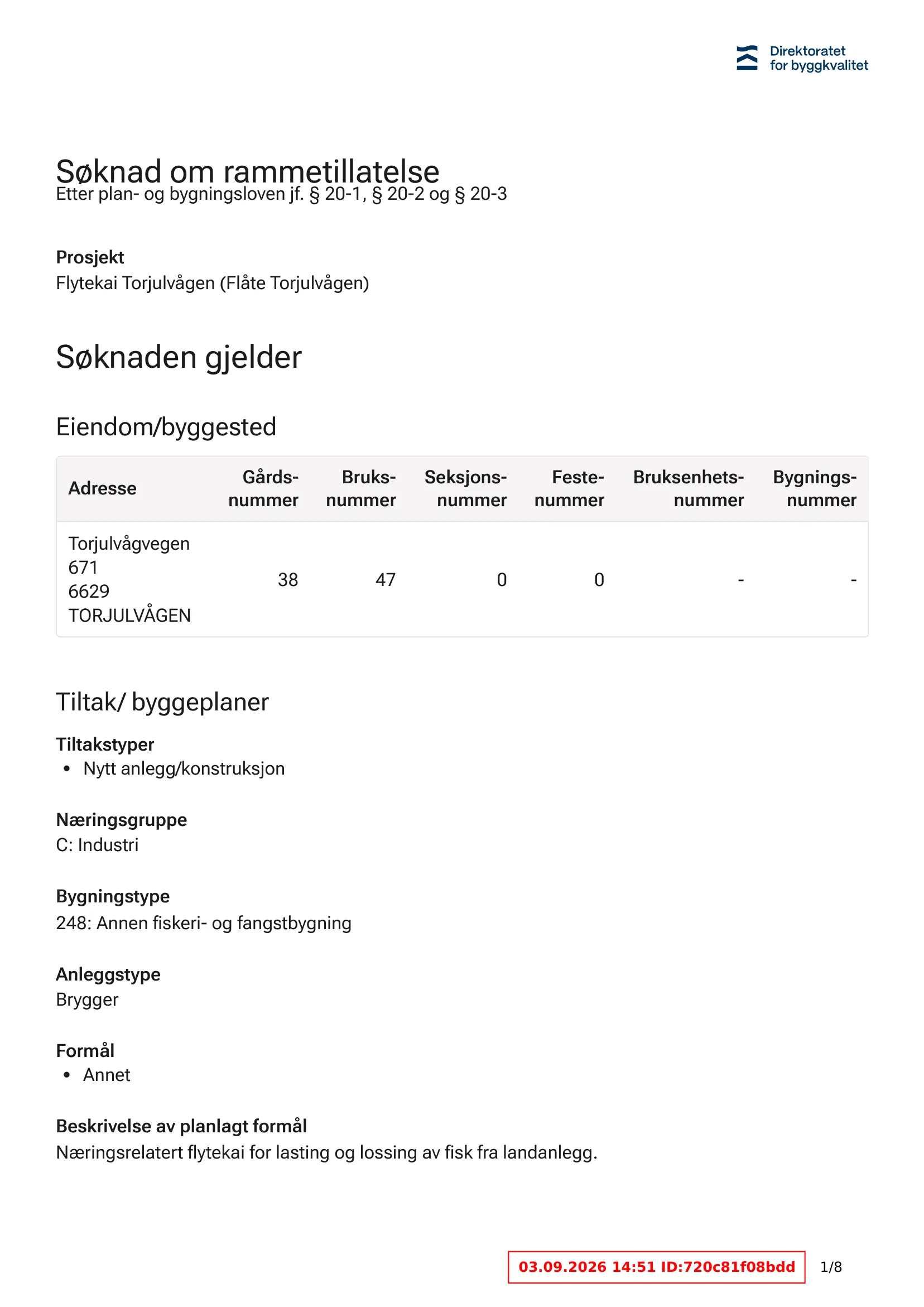 Søknad om rammetillatelse
