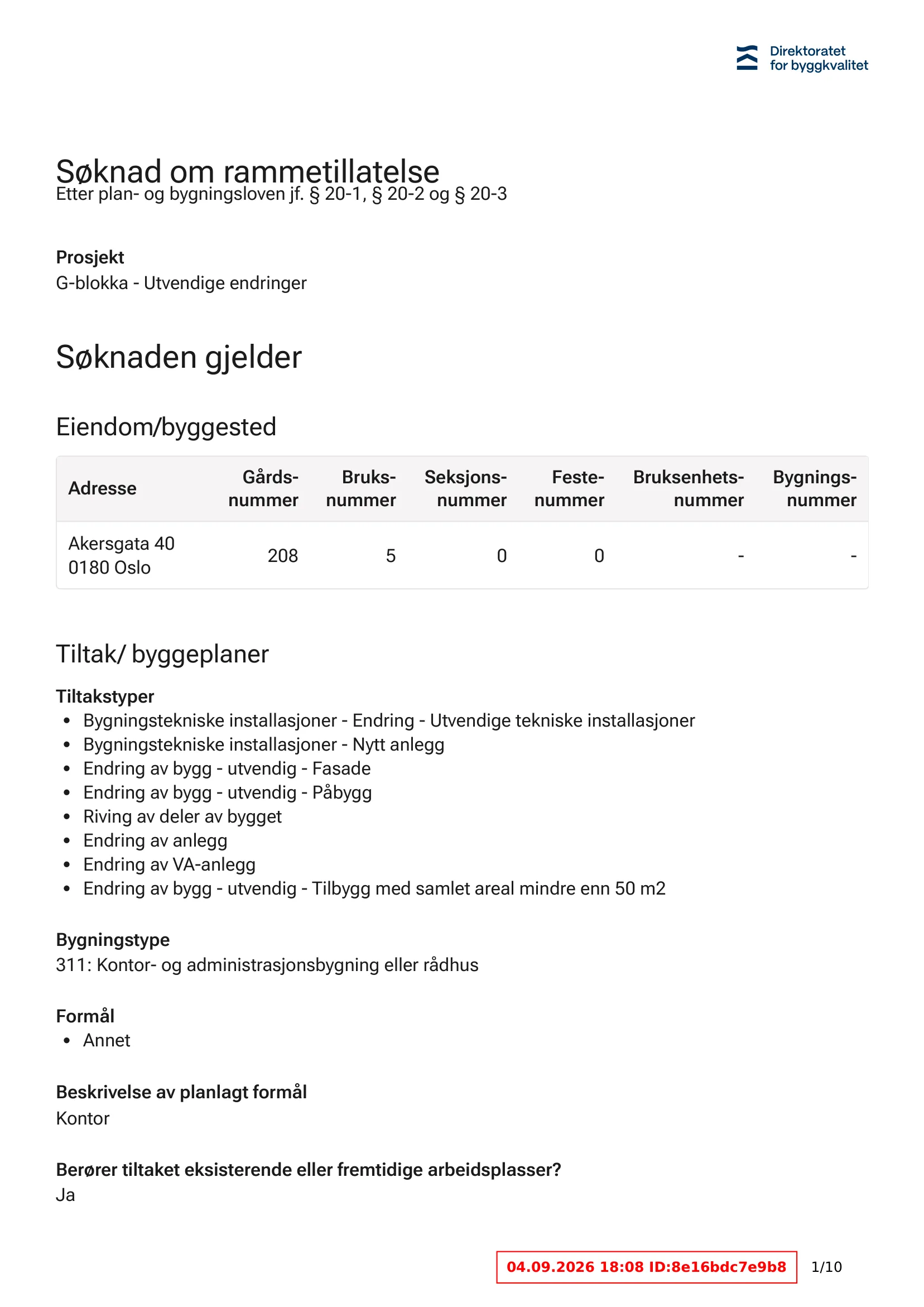 Søknad om rammetillatelse