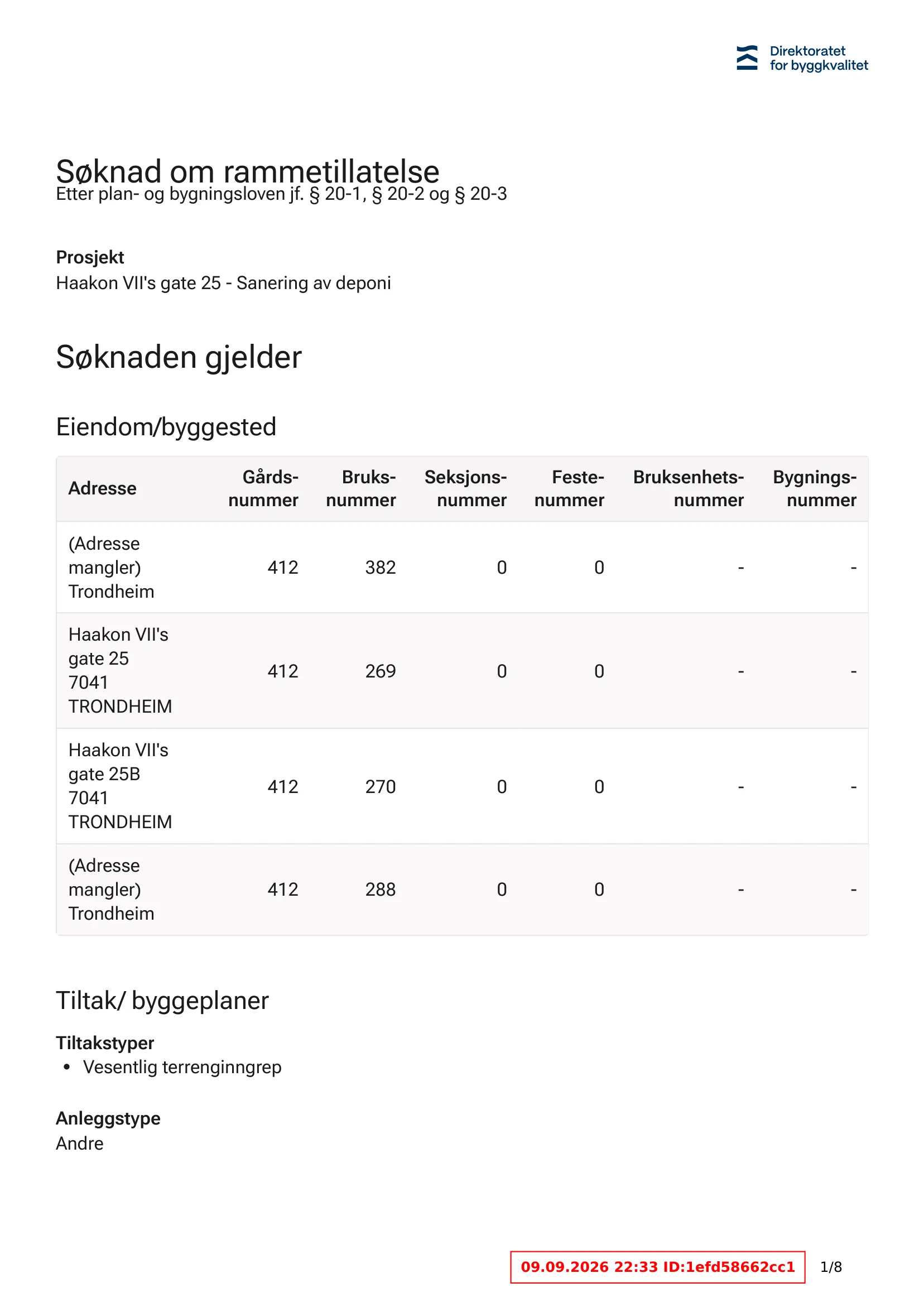 Søknad om rammetillatelse