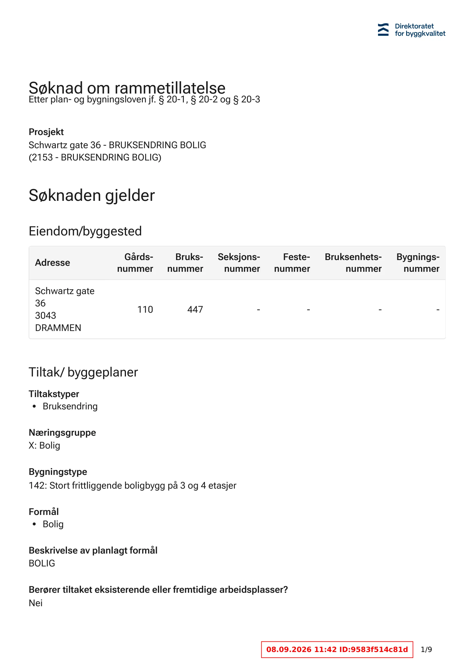 Søknad om rammetillatelse