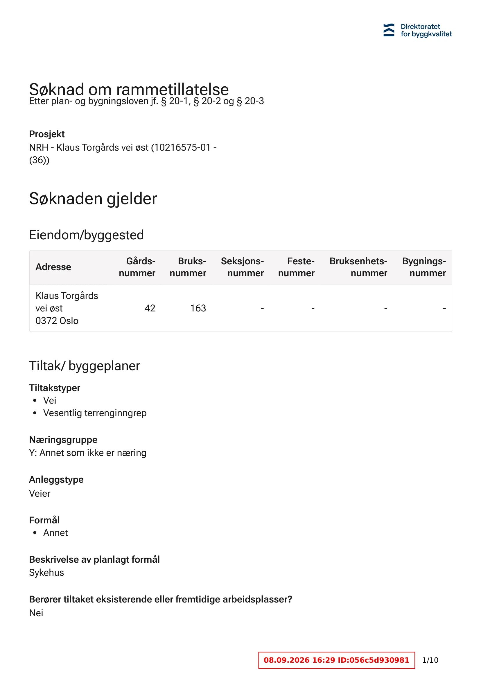 Søknad om rammetillatelse