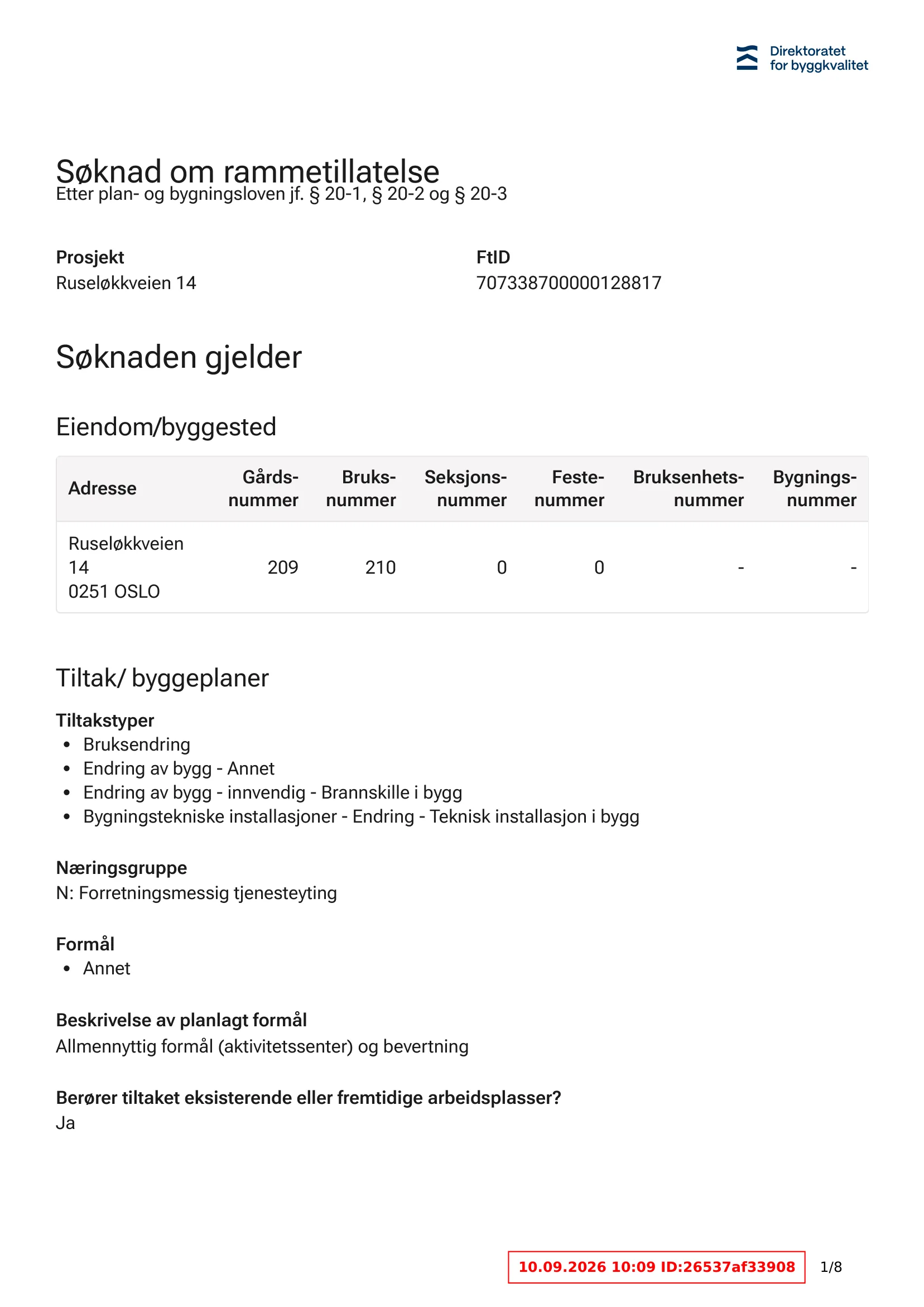 Søknad om rammetillatelse