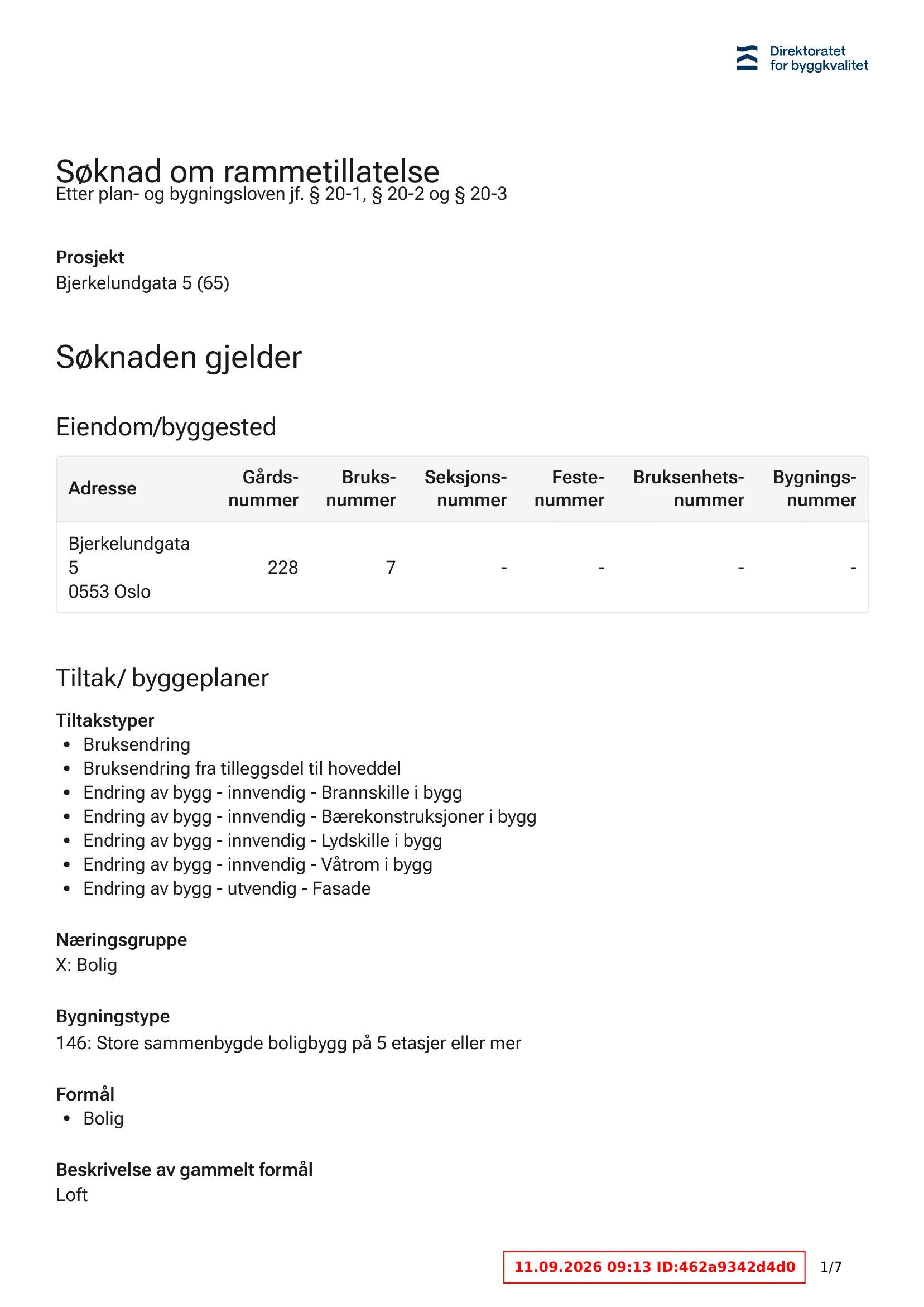 Søknad om rammetillatelse