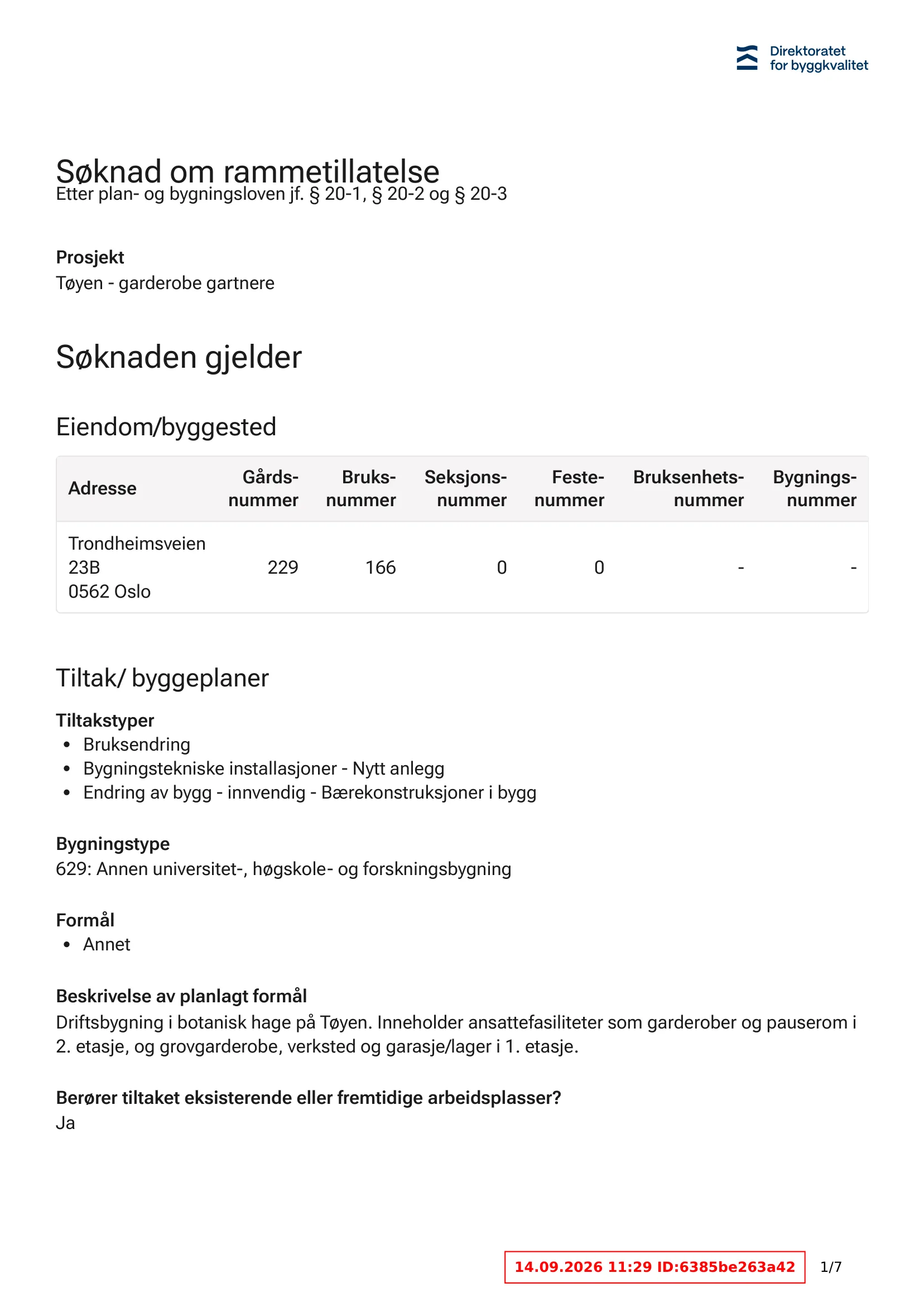 Søknad om rammetillatelse