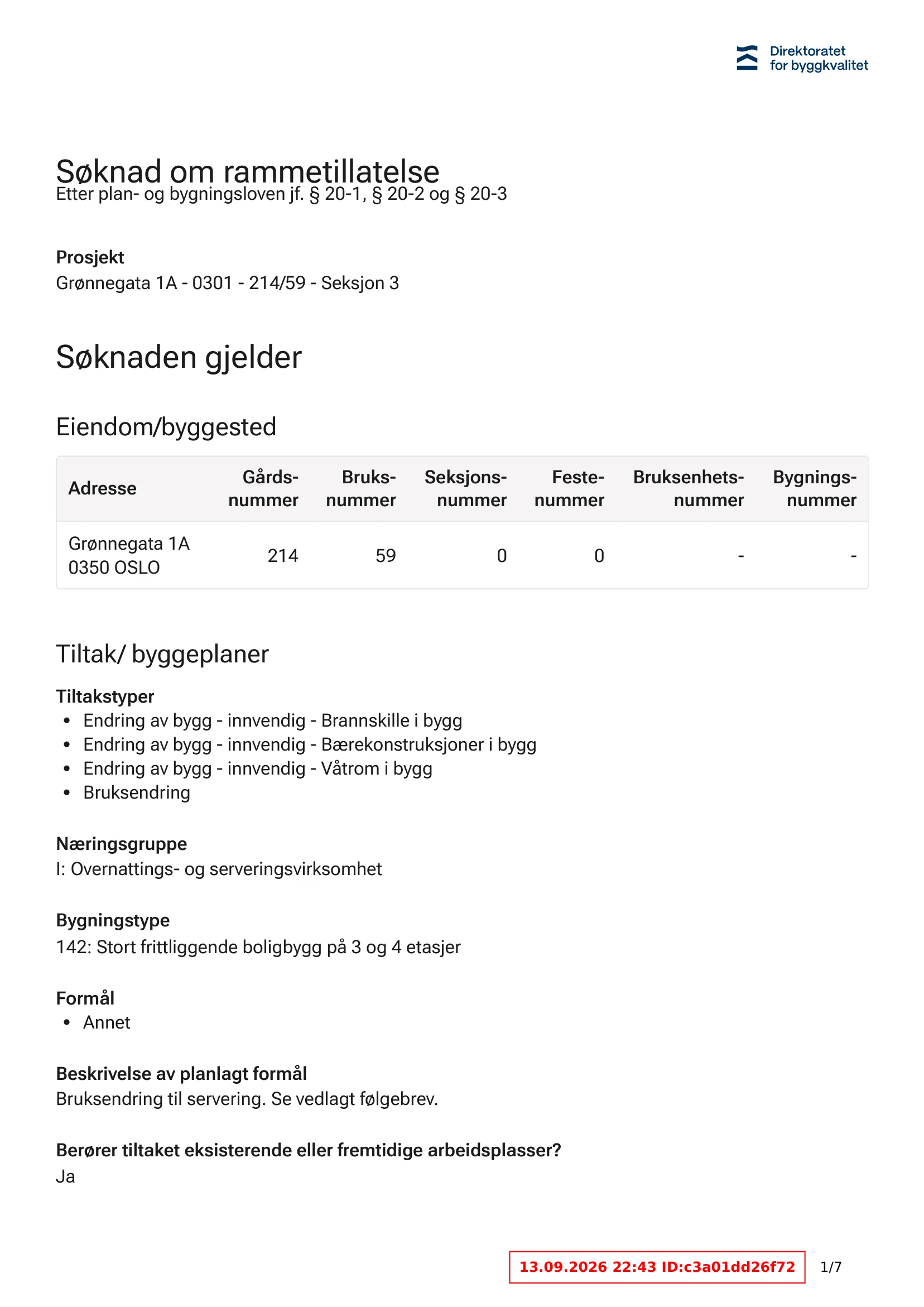 Søknad om rammetillatelse
