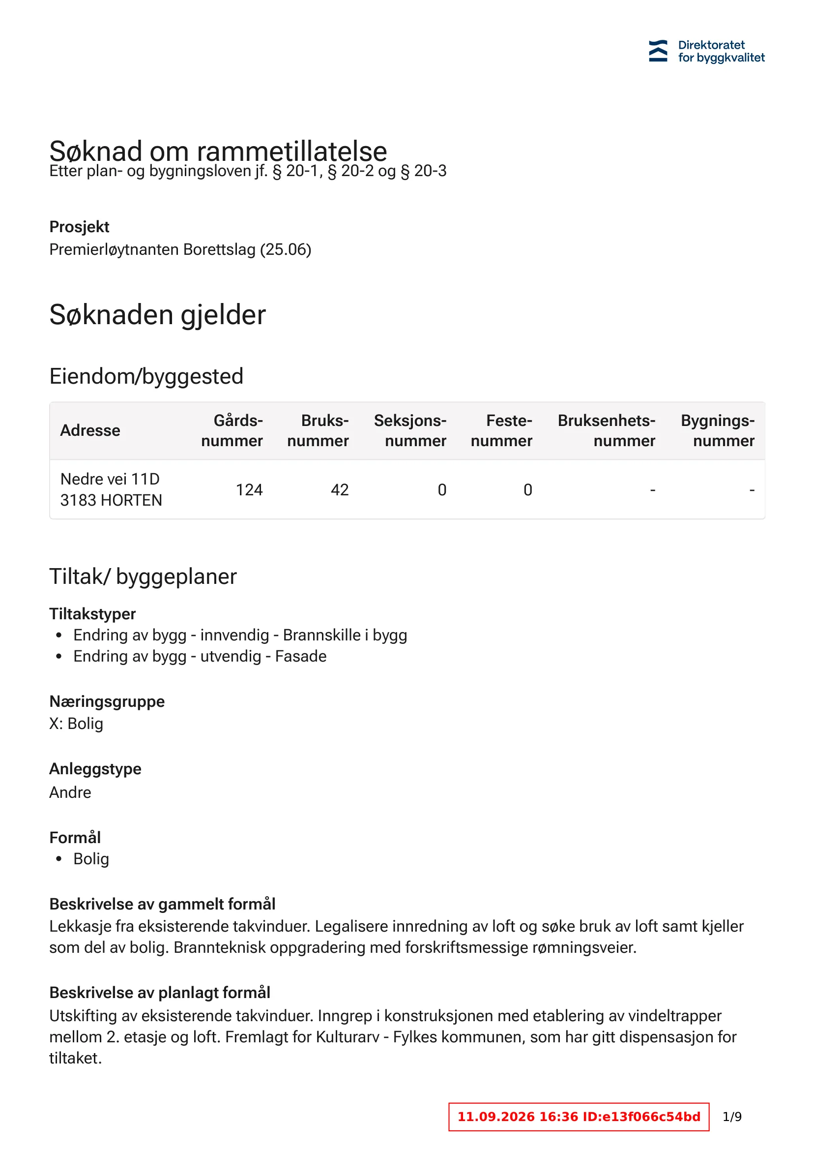 Søknad om rammetillatelse