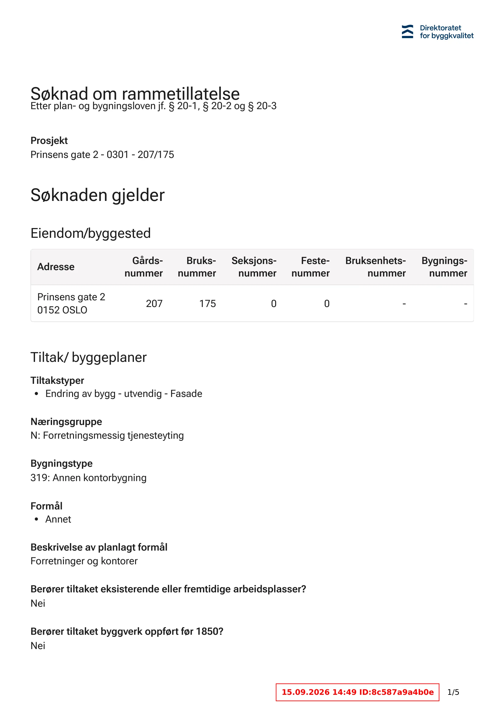 Søknad om rammetillatelse