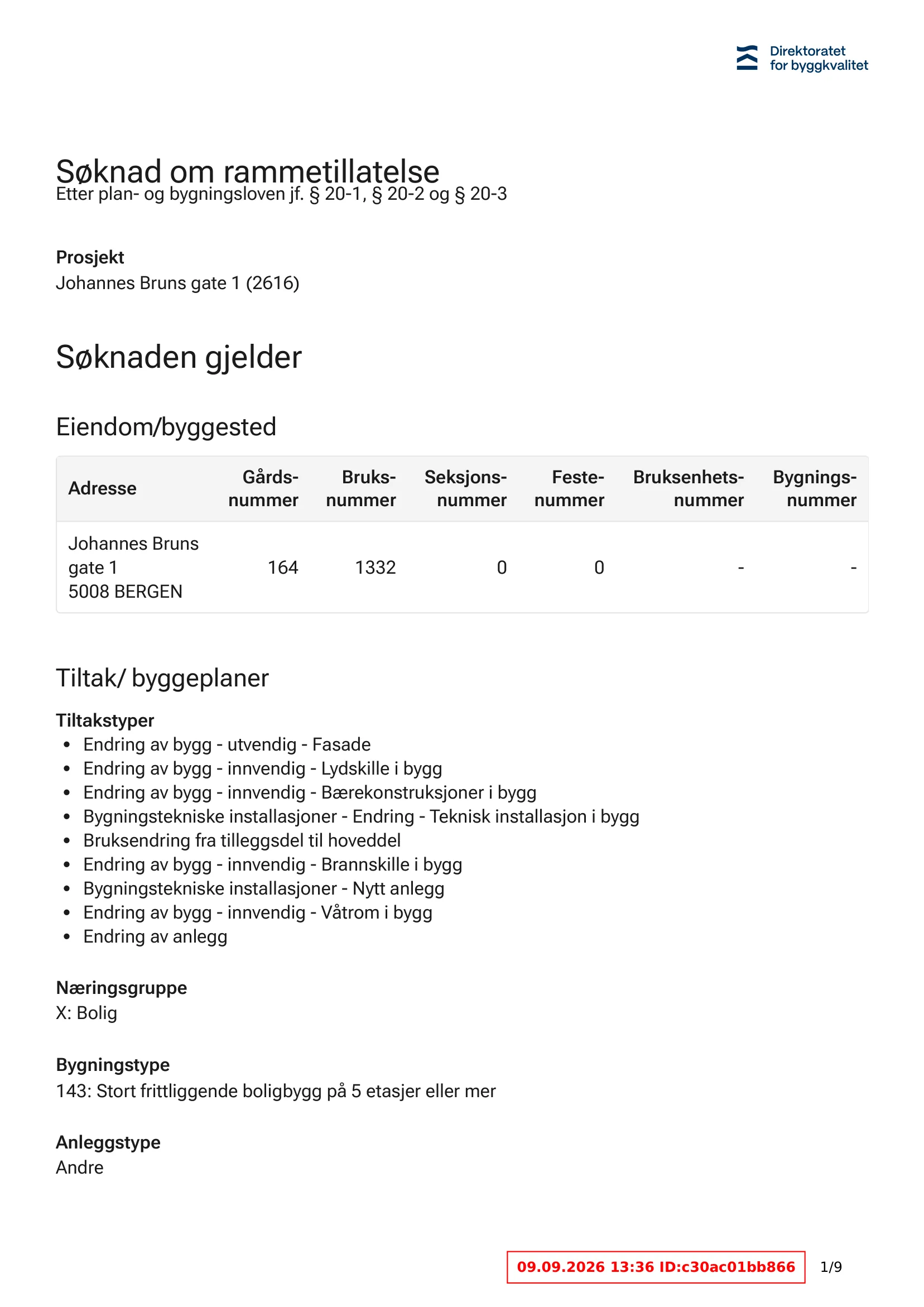 Søknad om rammetillatelse