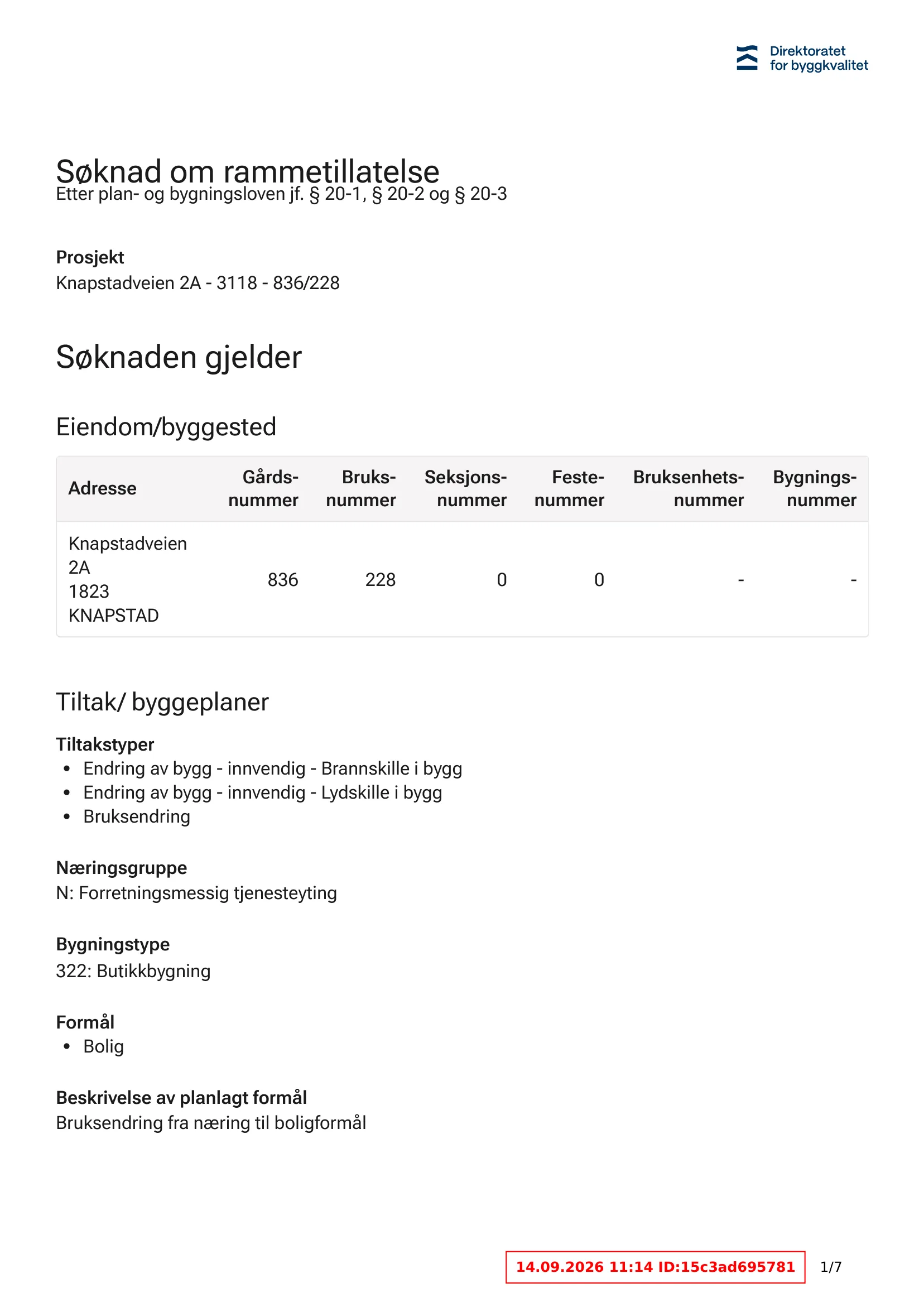 Søknad om rammetillatelse