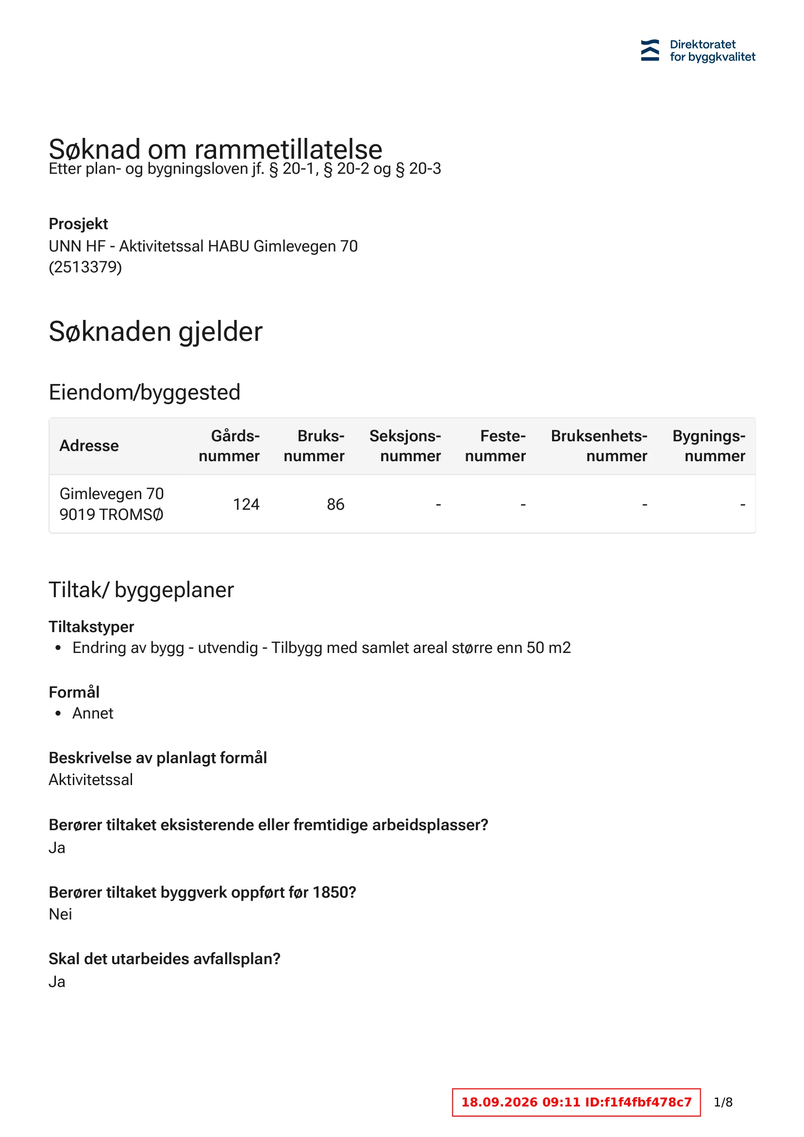 Søknad om rammetillatelse