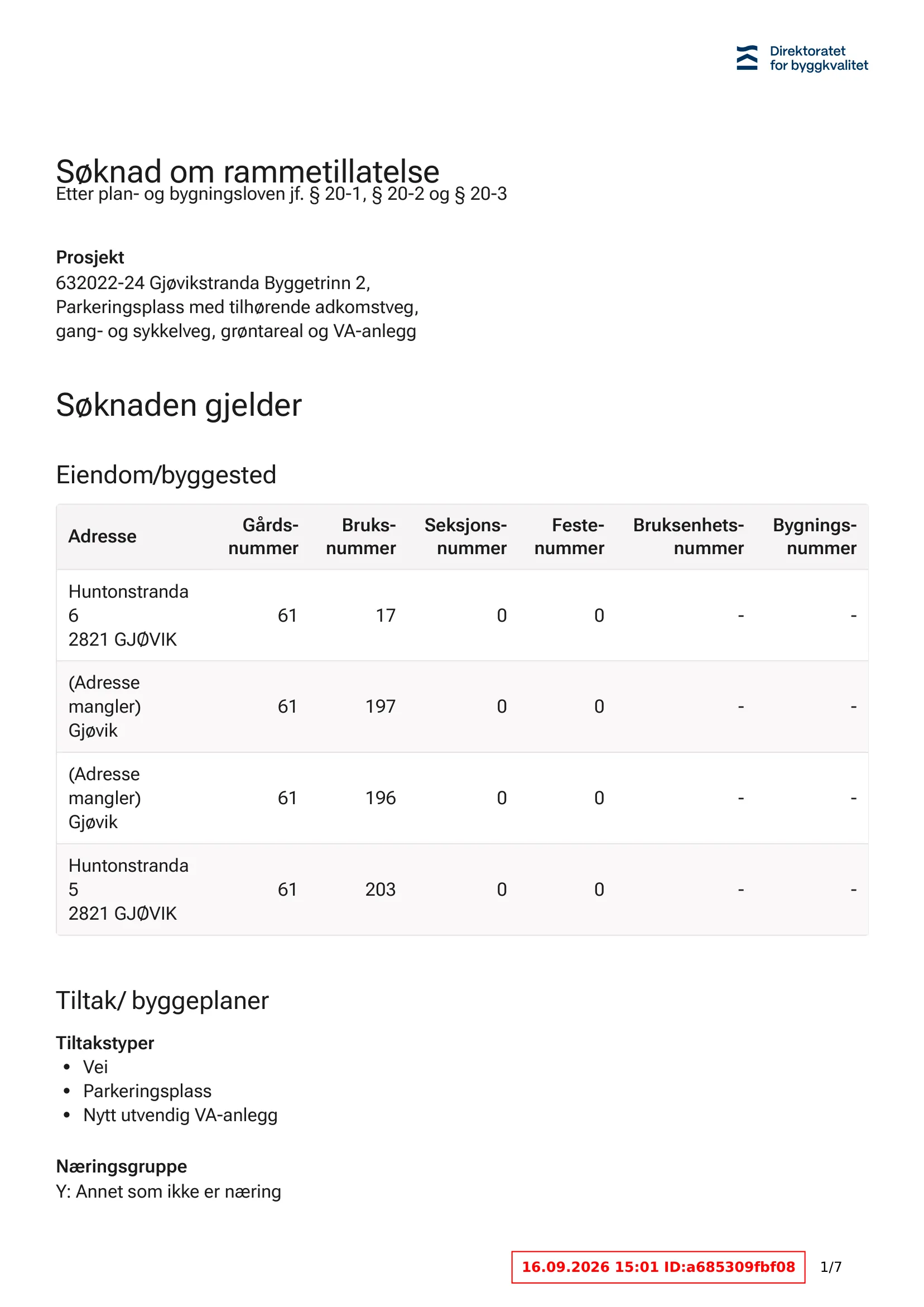 Søknad om rammetillatelse