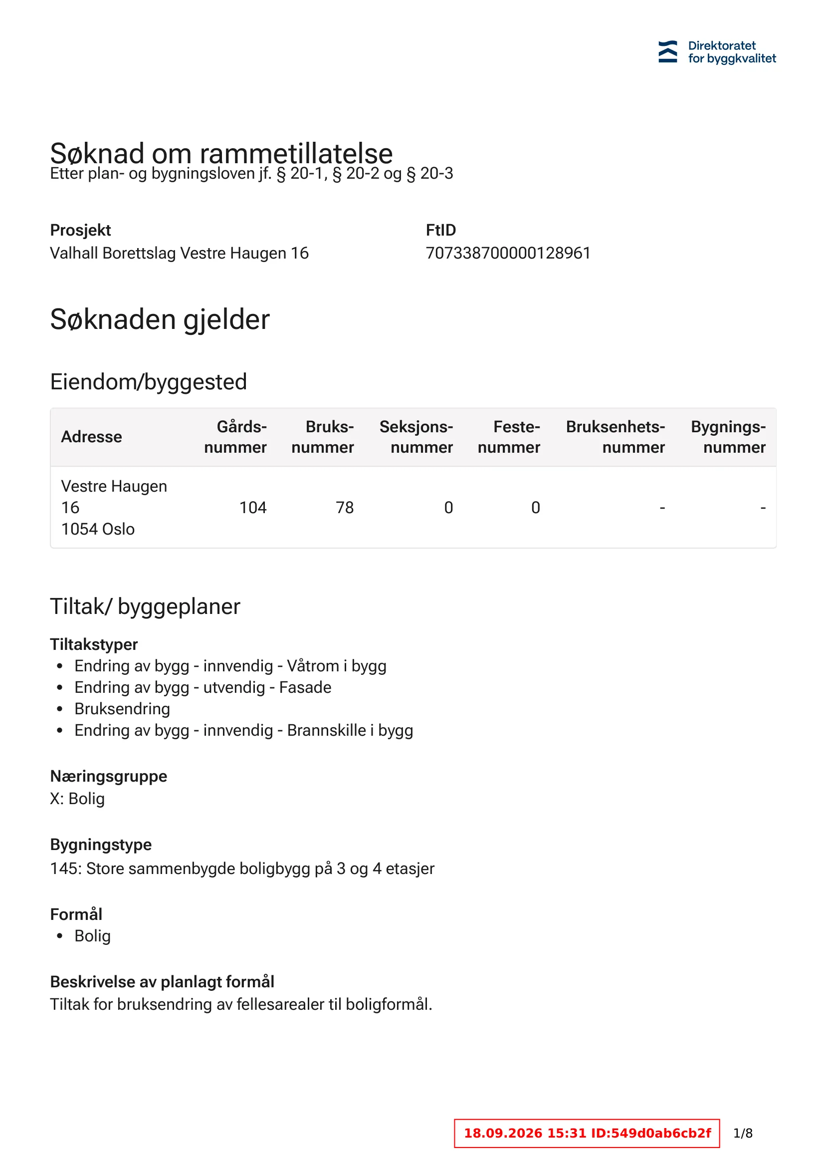Søknad om rammetillatelse
