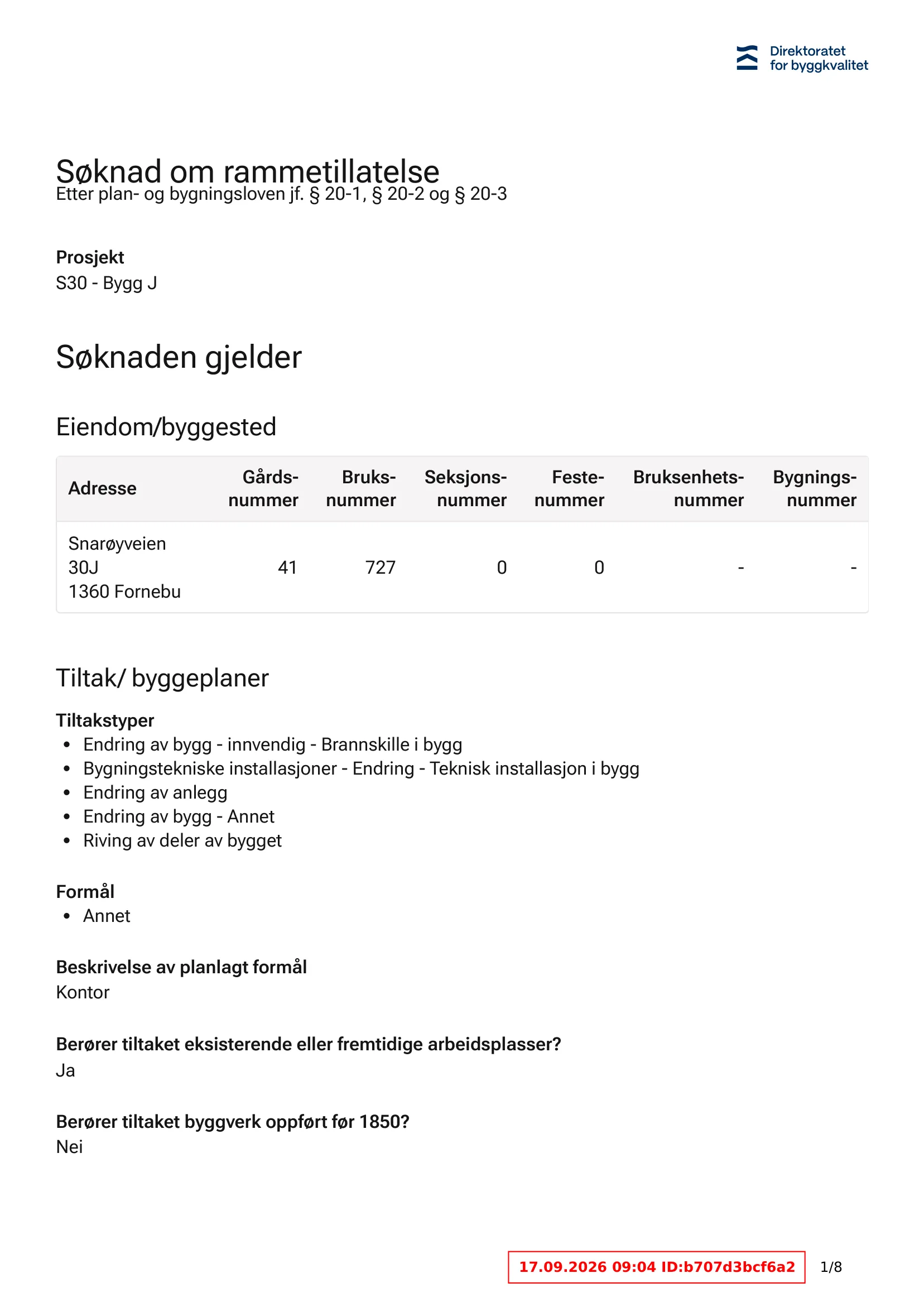 Søknad om rammetillatelse