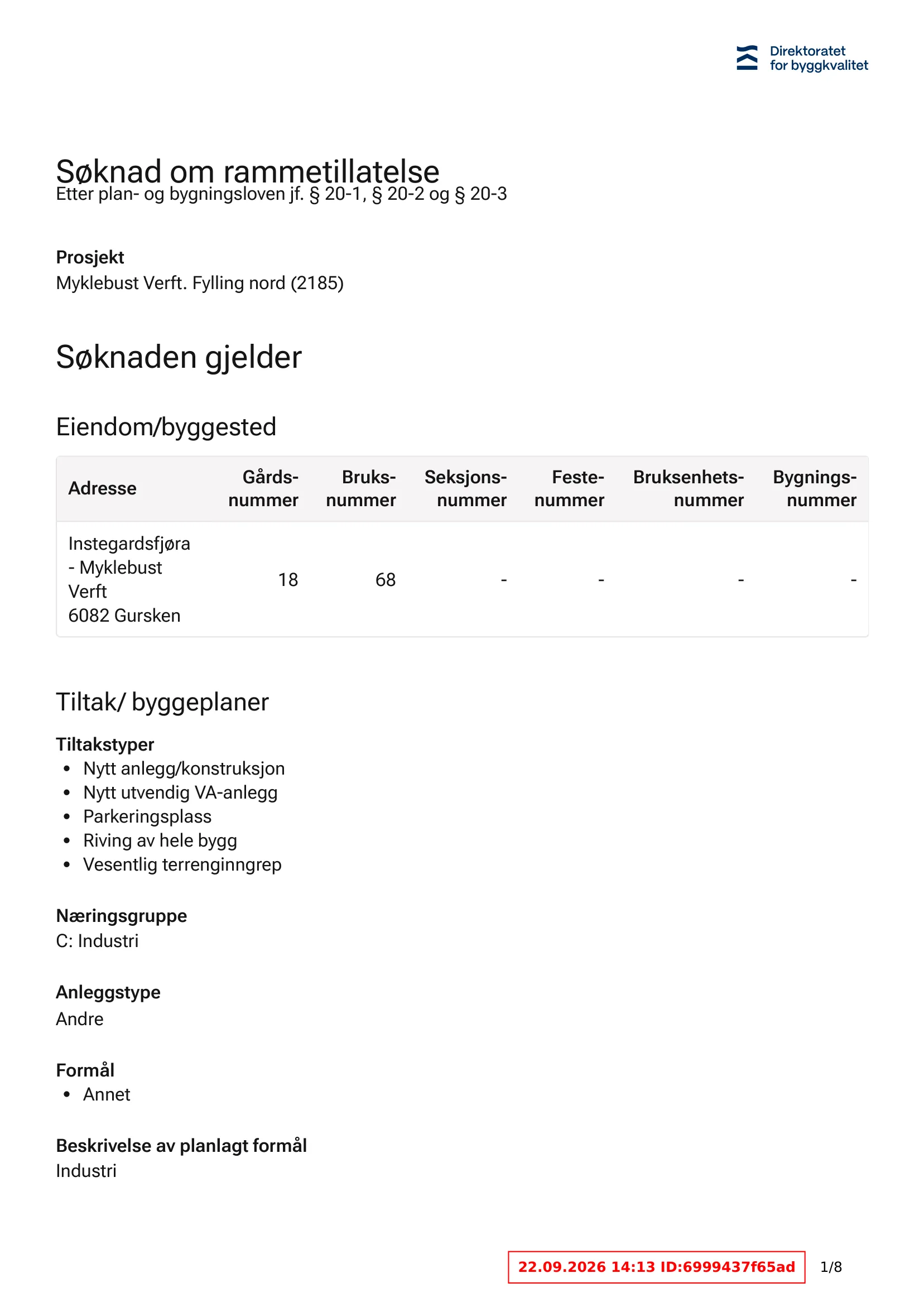 Søknad om rammetillatelse