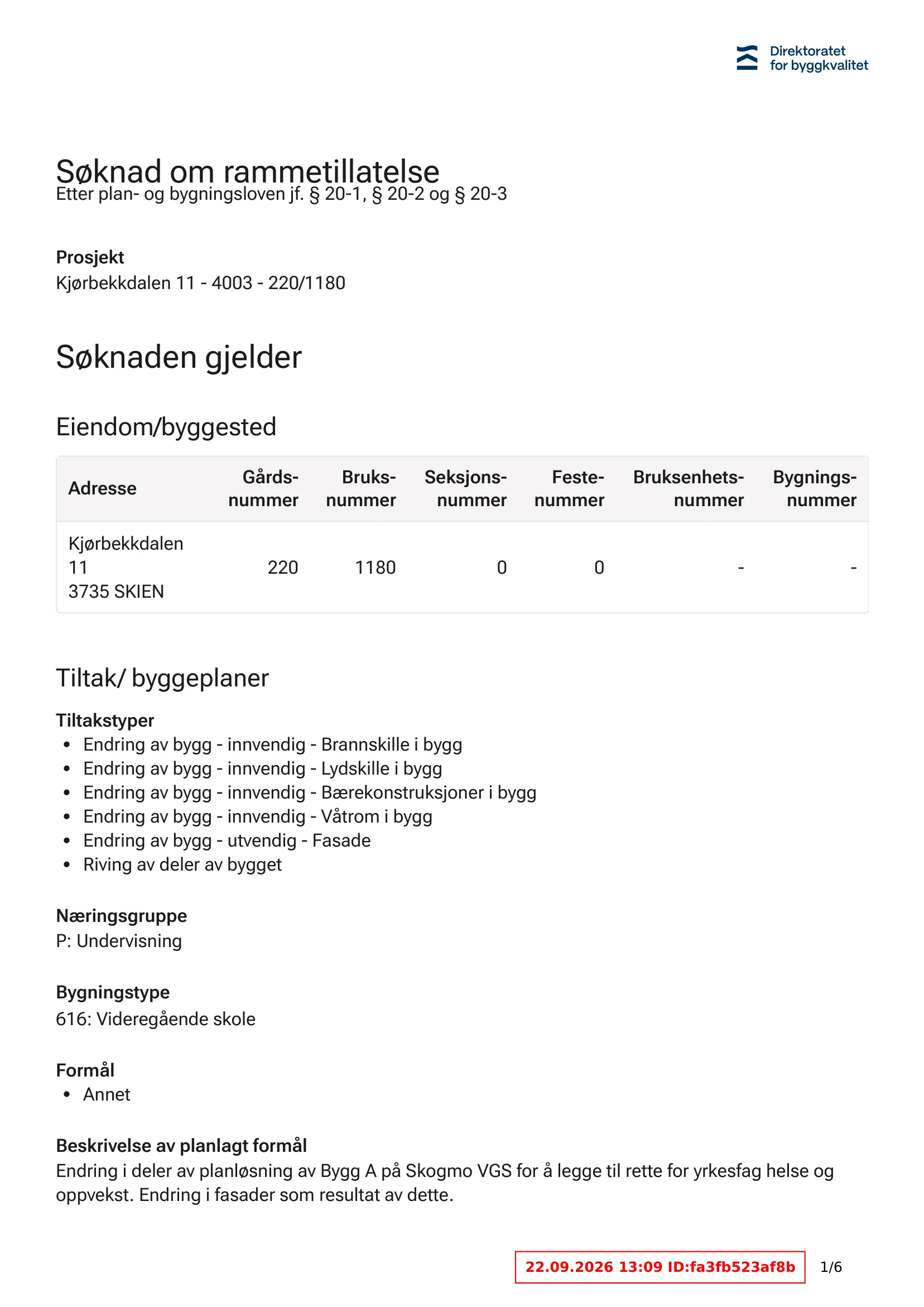 Søknad om rammetillatelse