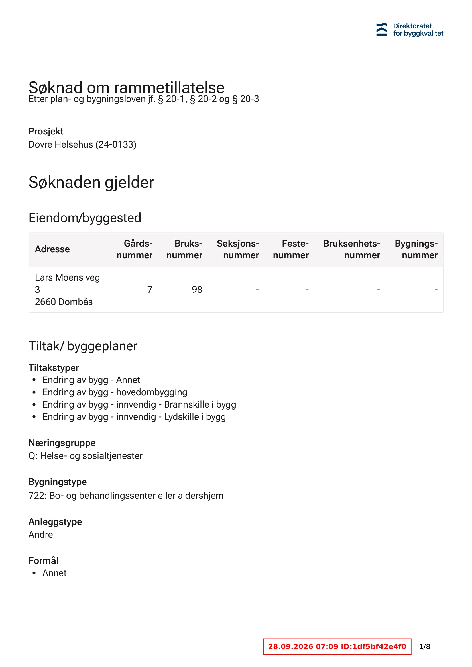 Søknad om rammetillatelse