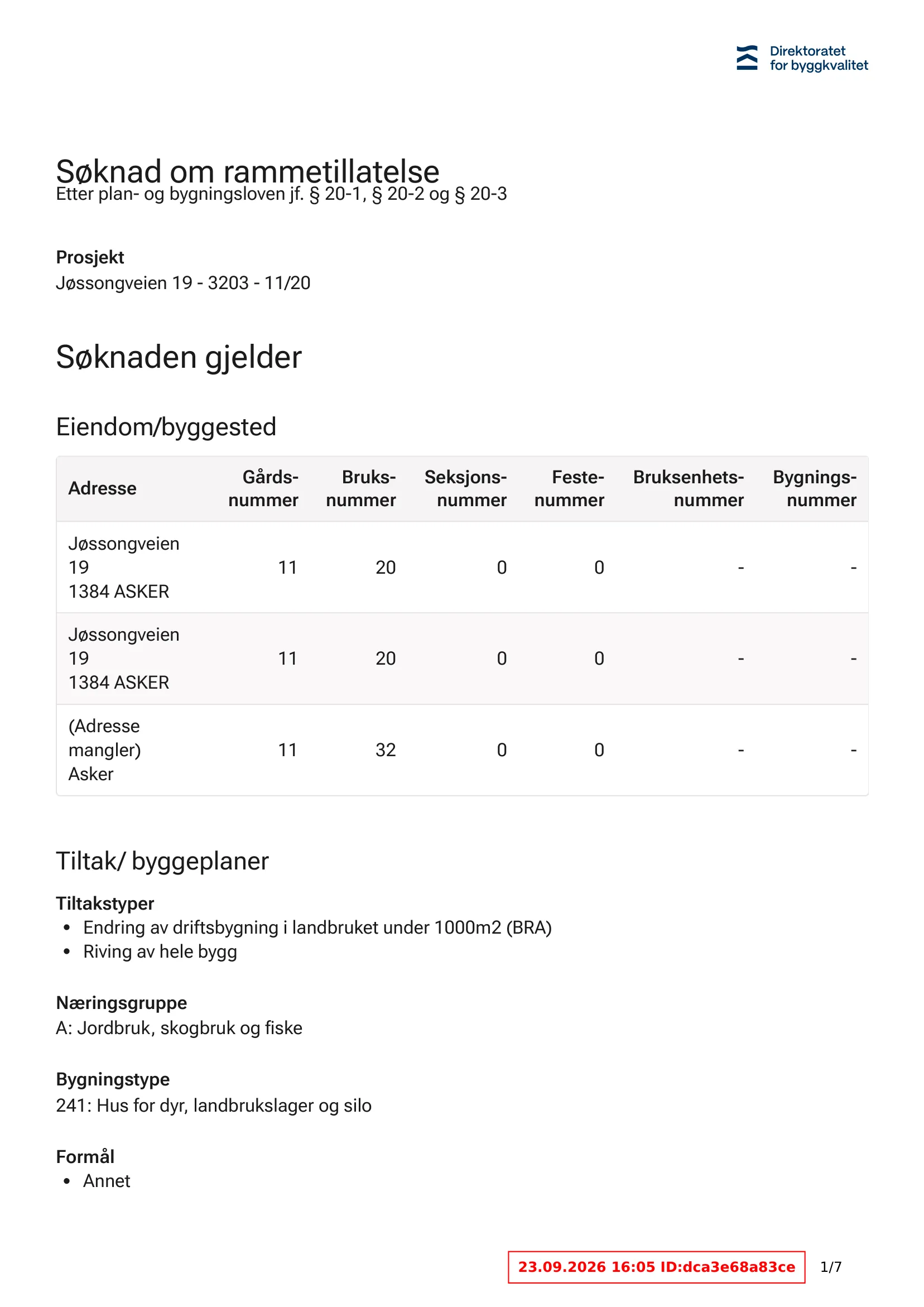 Søknad om rammetillatelse