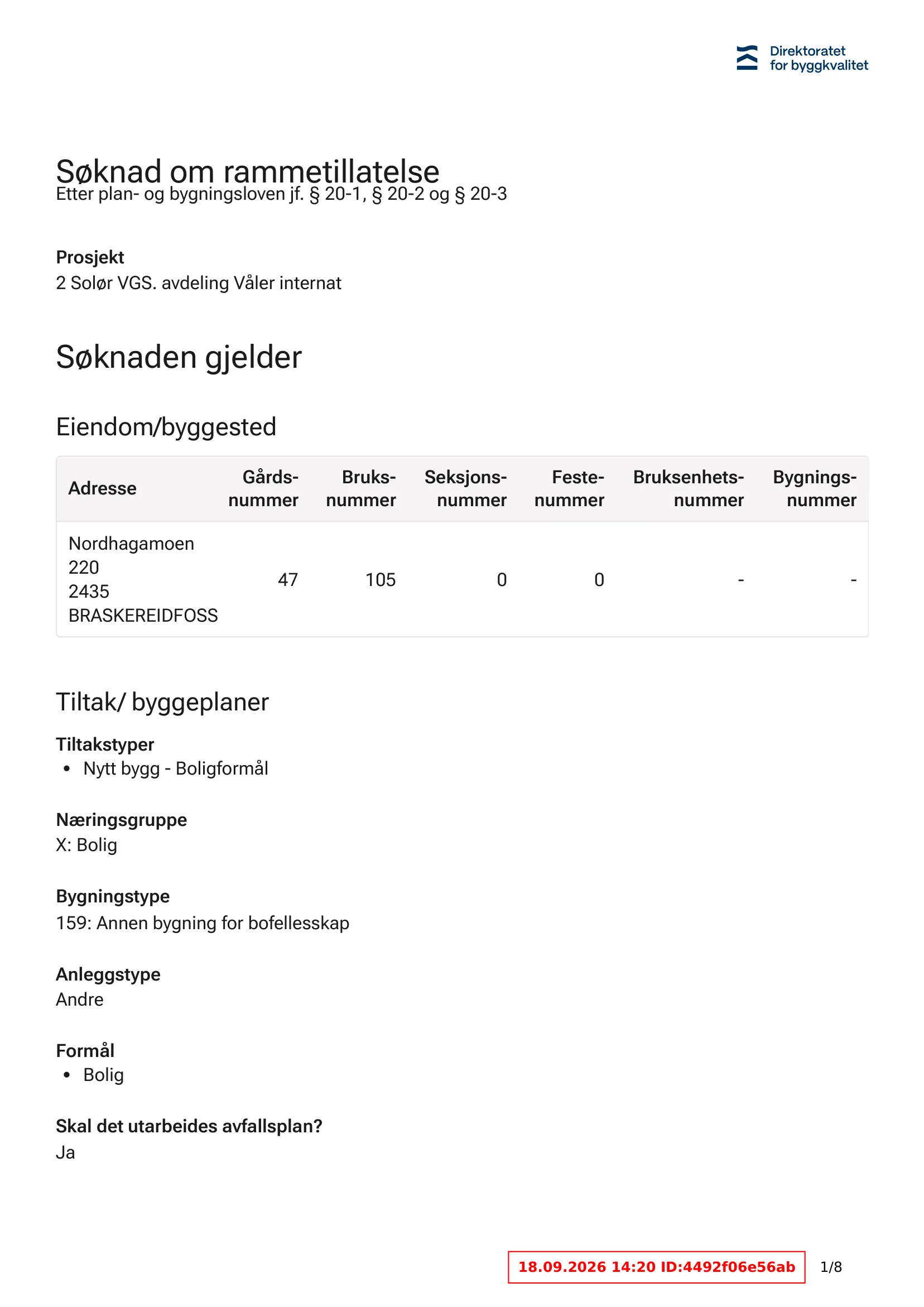 Søknad om rammetillatelse