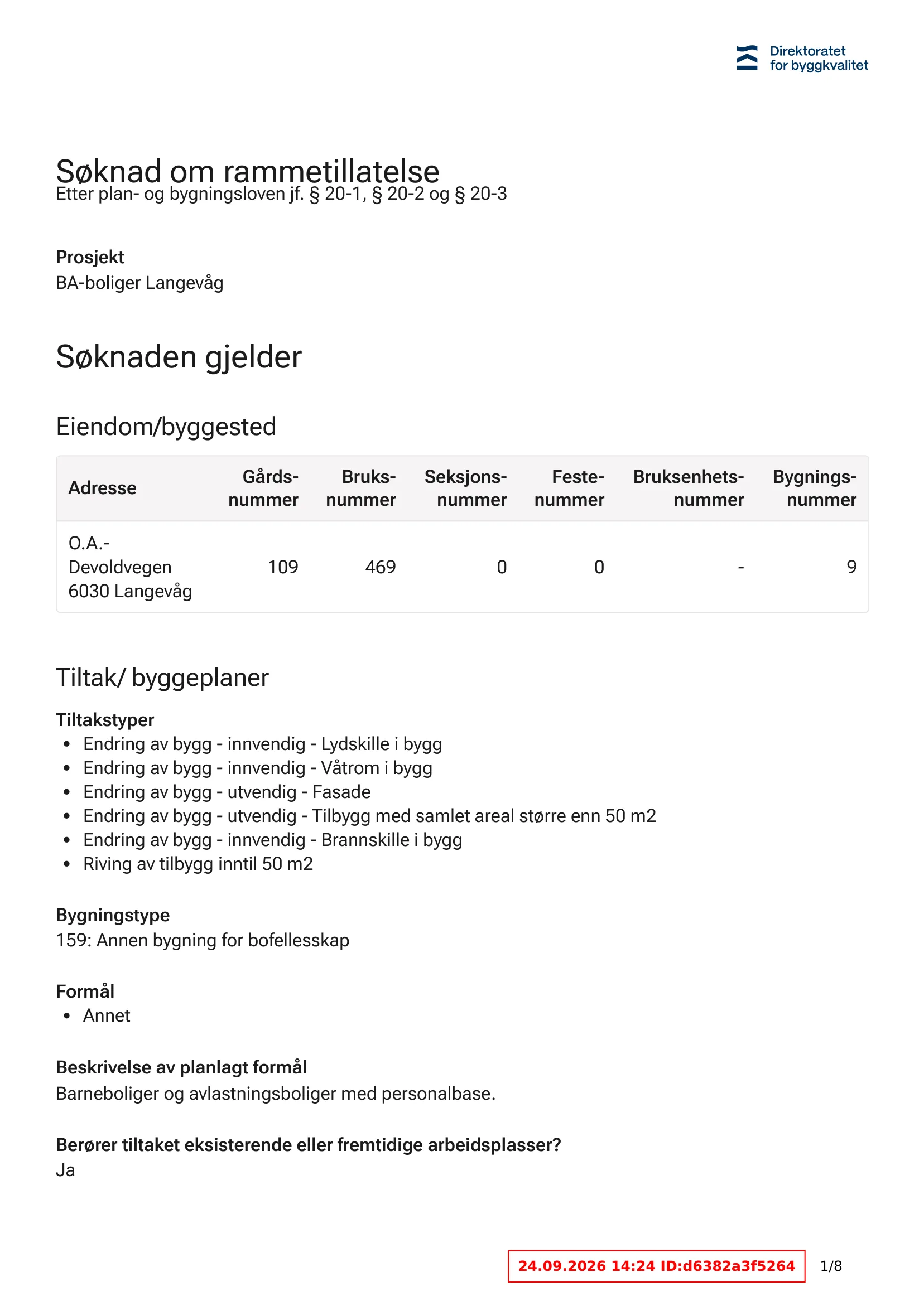 Søknad om rammetillatelse