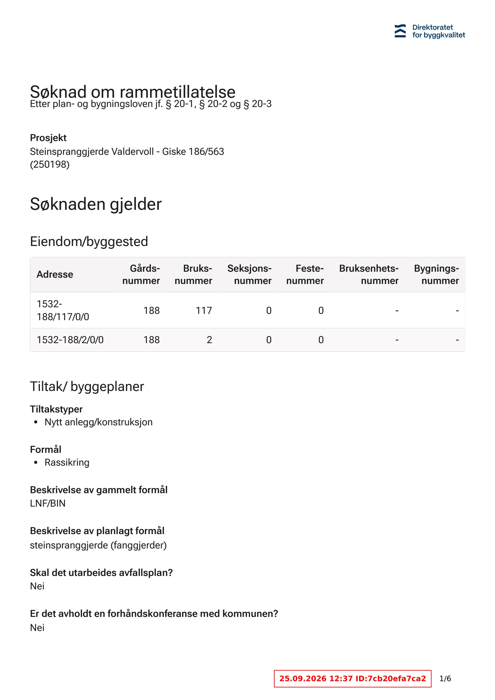 Søknad om rammetillatelse