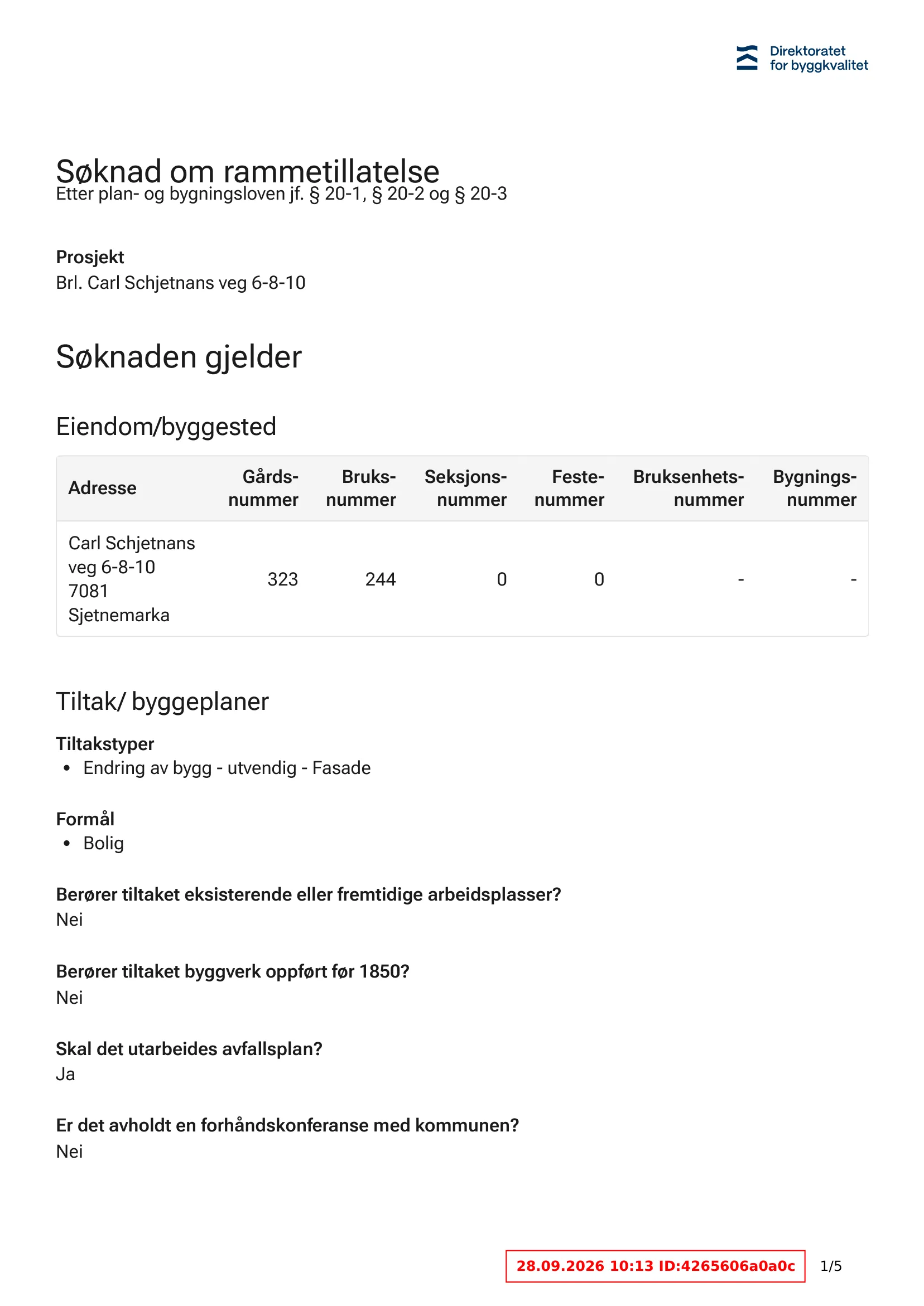 Søknad om rammetillatelse