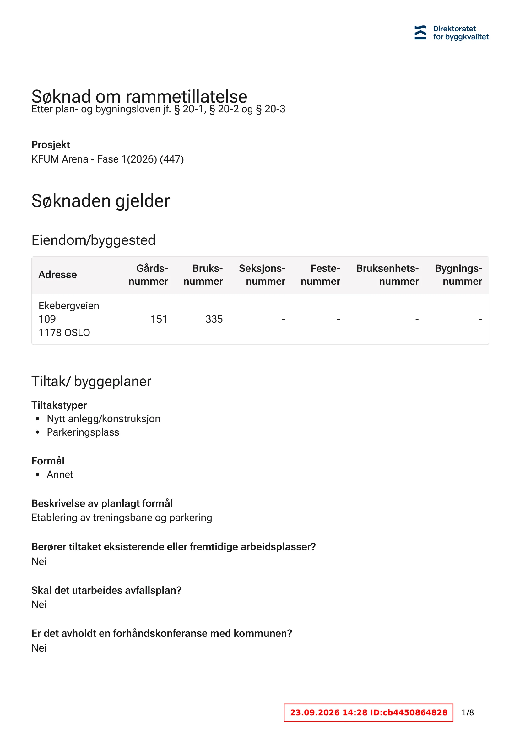 Søknad om rammetillatelse