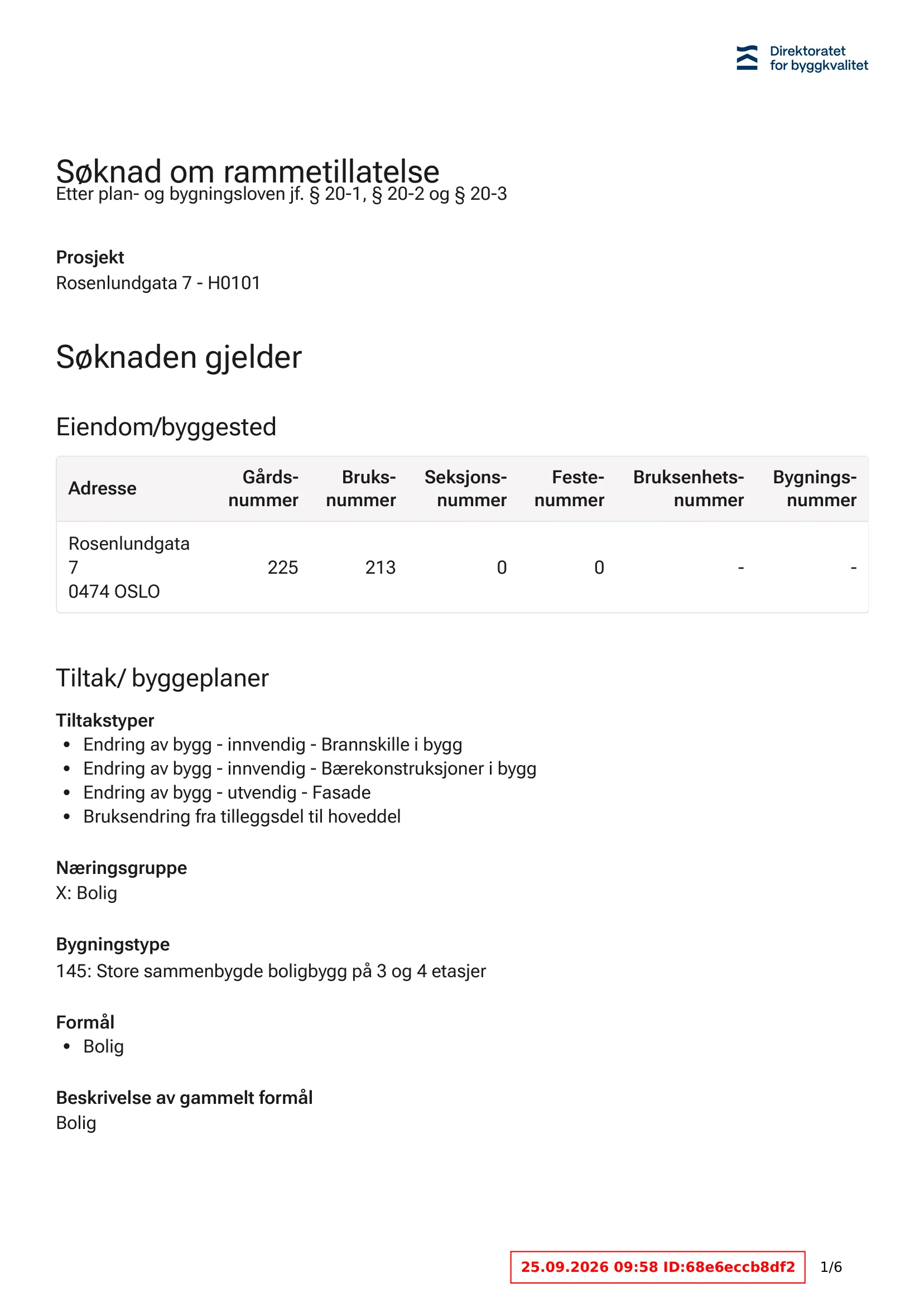 Søknad om rammetillatelse