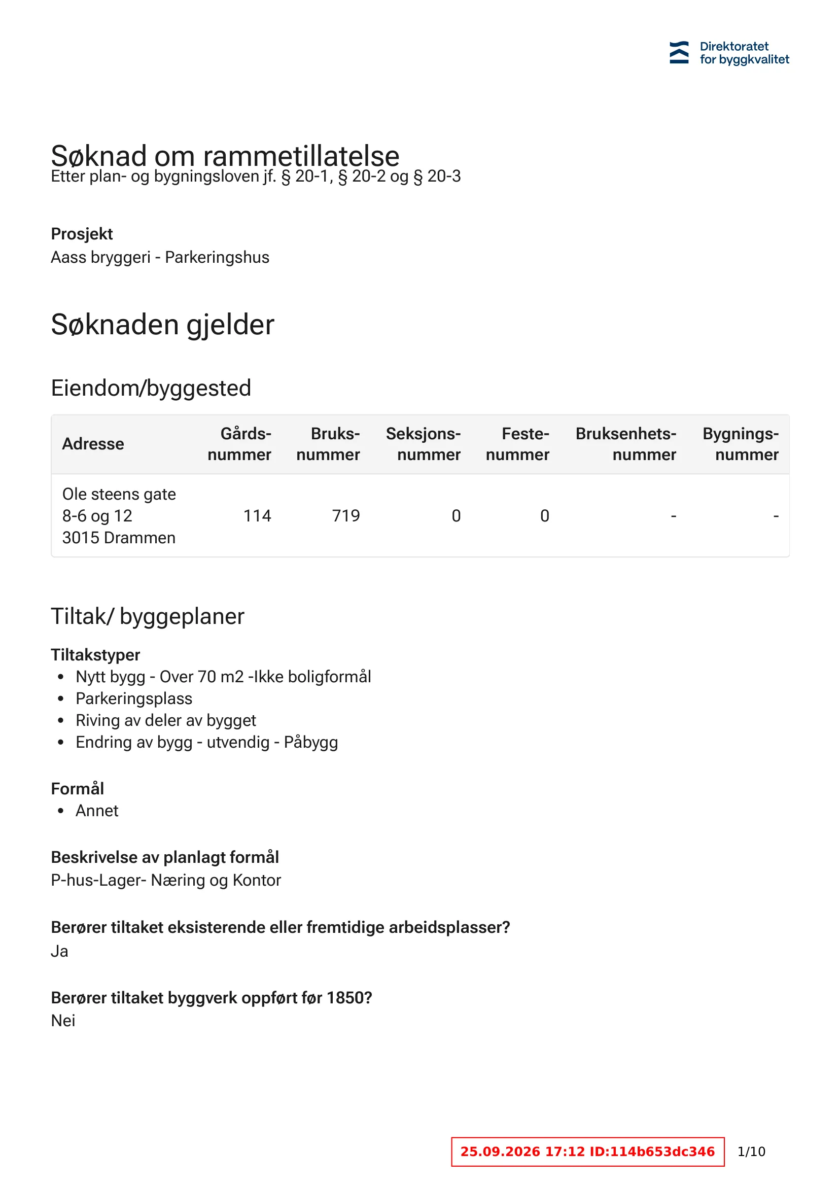 Søknad om rammetillatelse