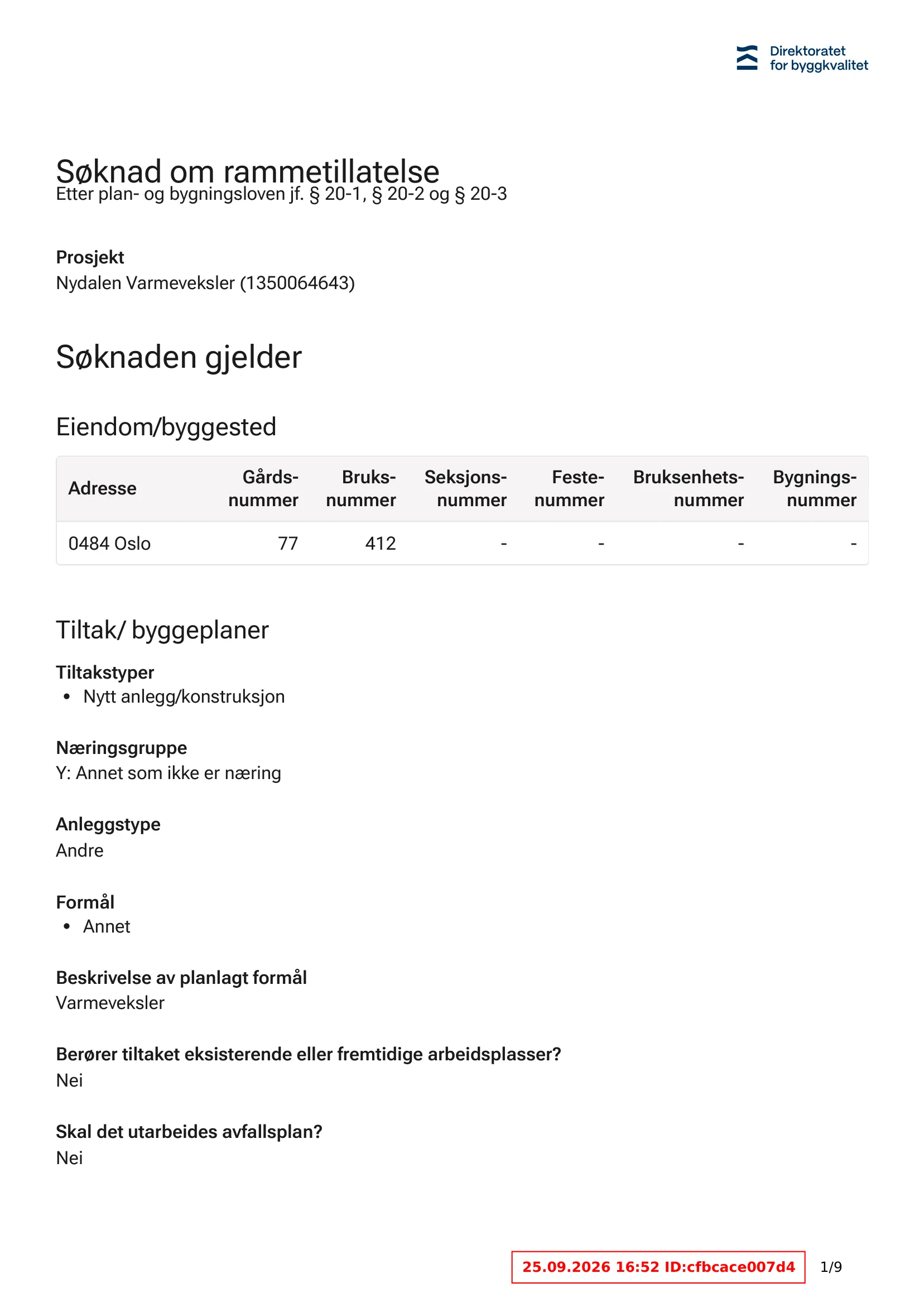 Søknad om rammetillatelse