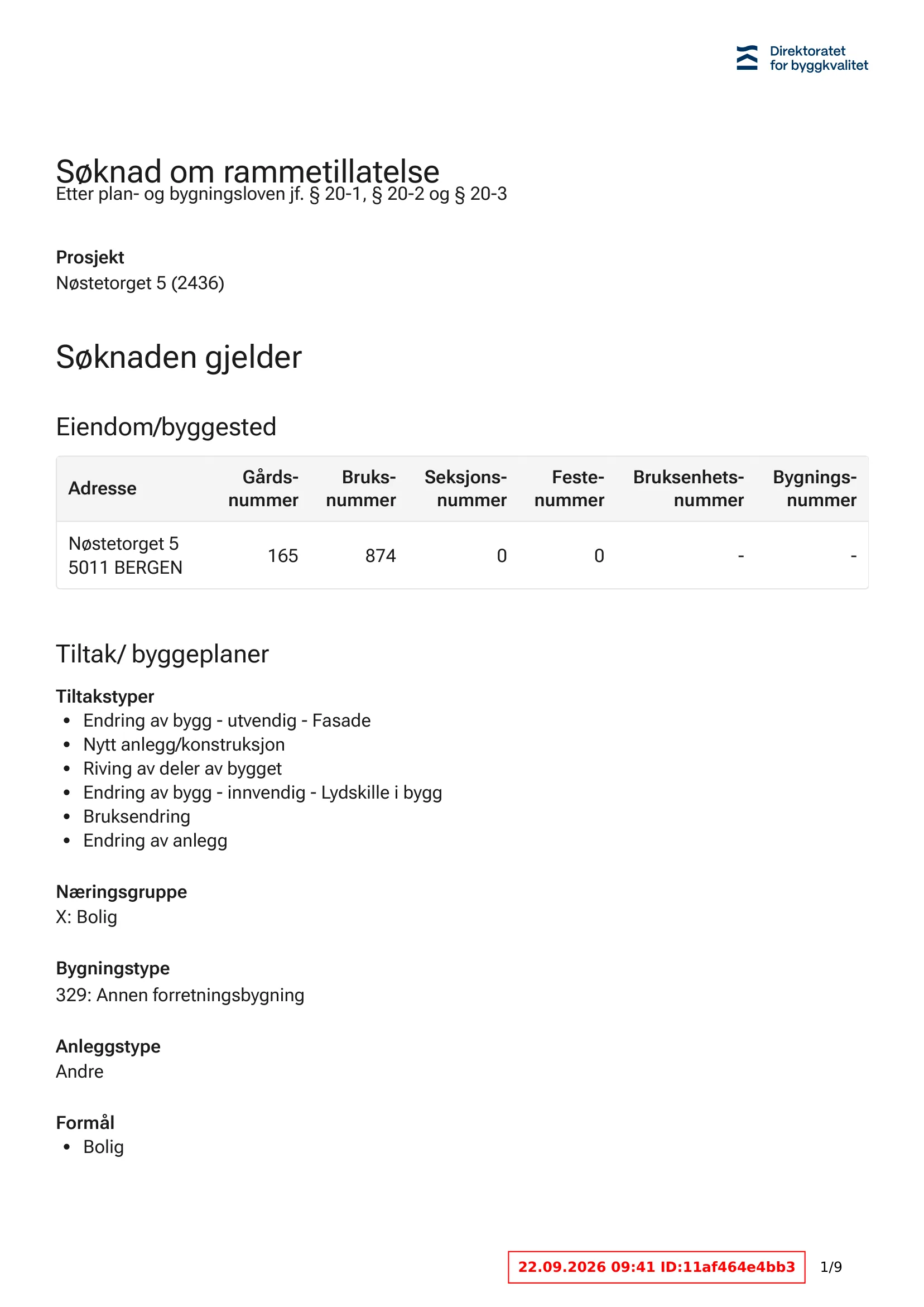 Søknad om rammetillatelse