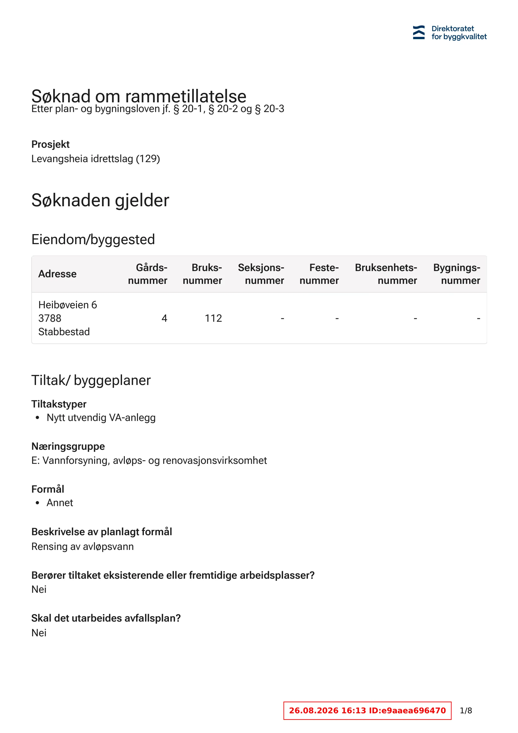 Søknad om rammetillatelse