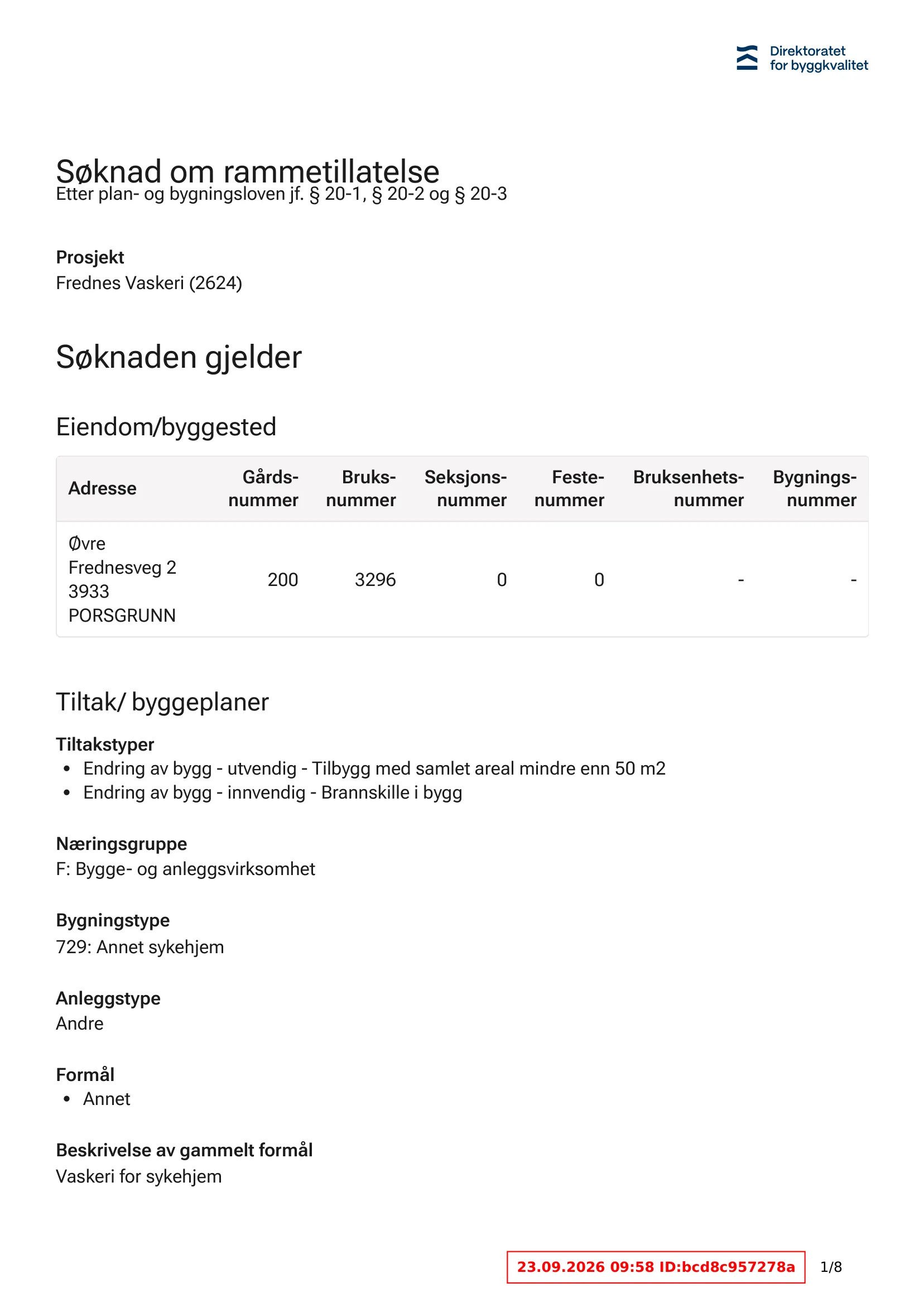 Søknad om rammetillatelse