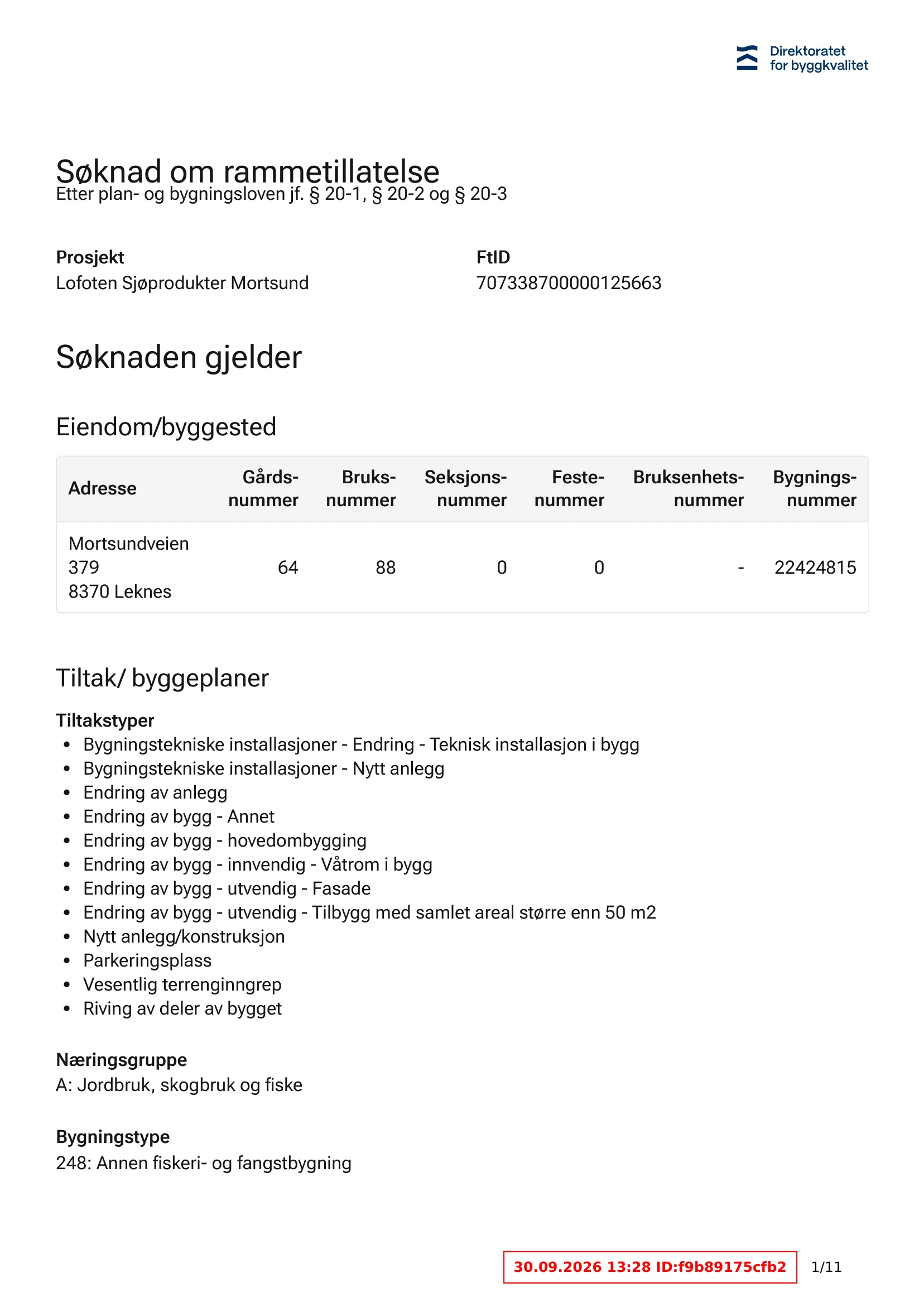 Søknad om rammetillatelse