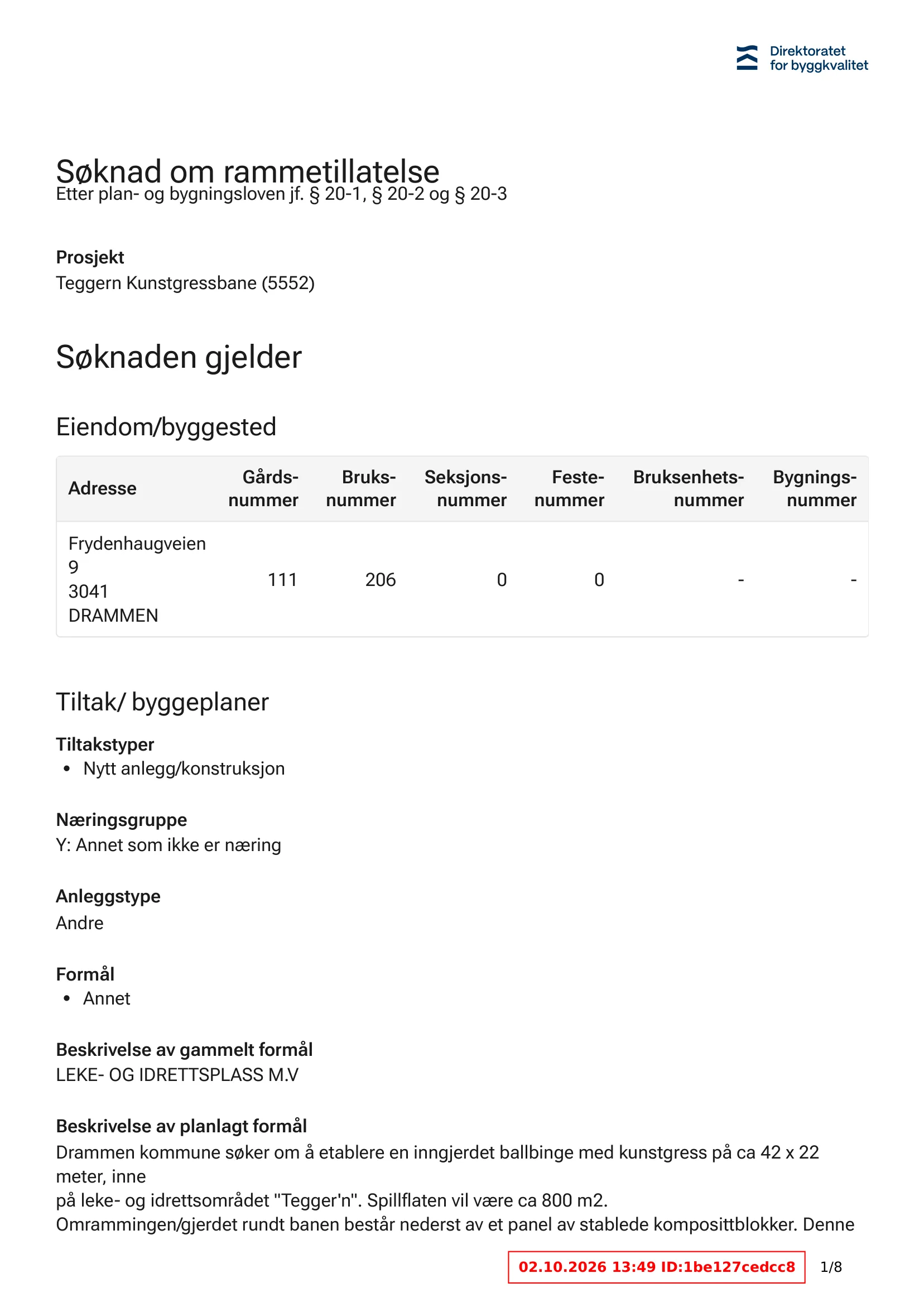Søknad om rammetillatelse