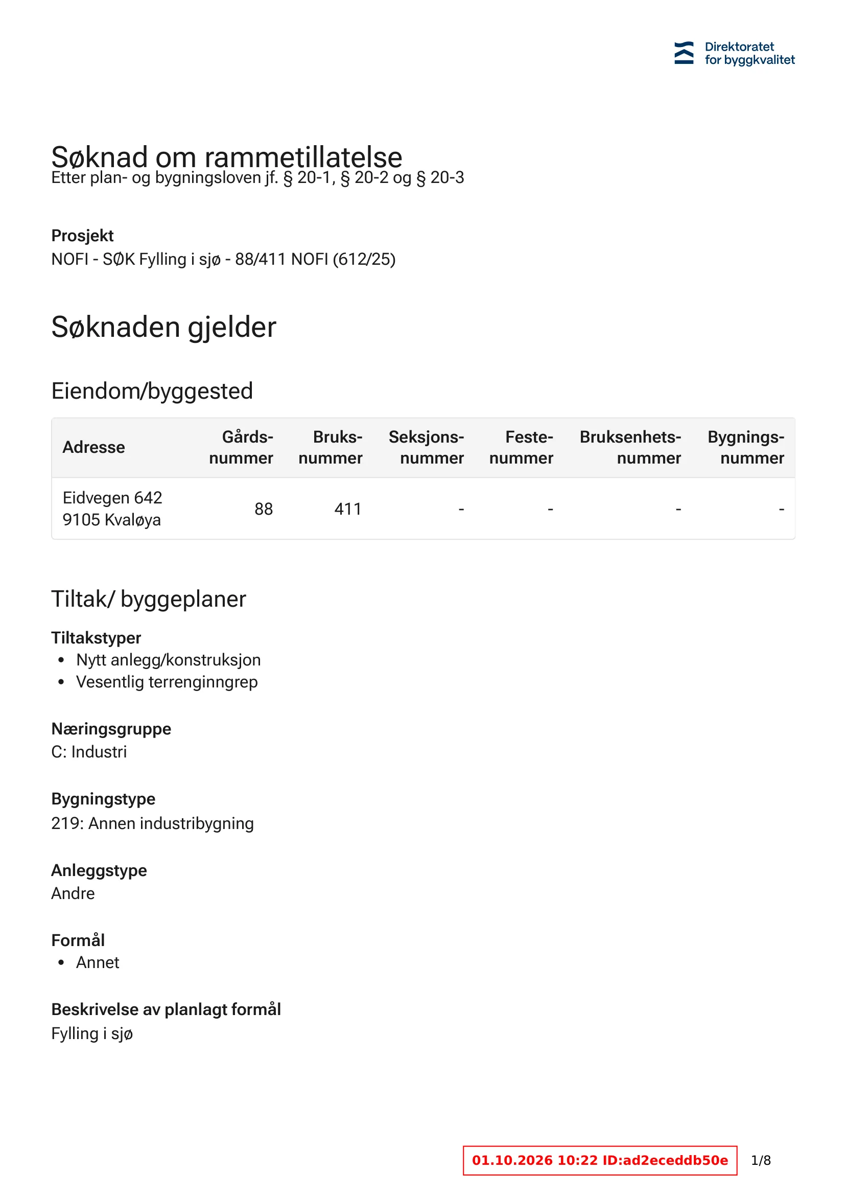 Søknad om rammetillatelse