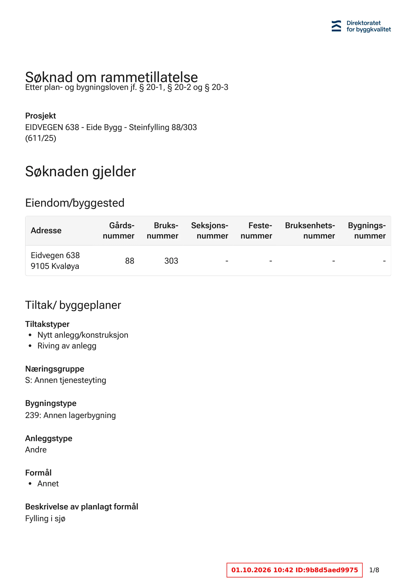Søknad om rammetillatelse