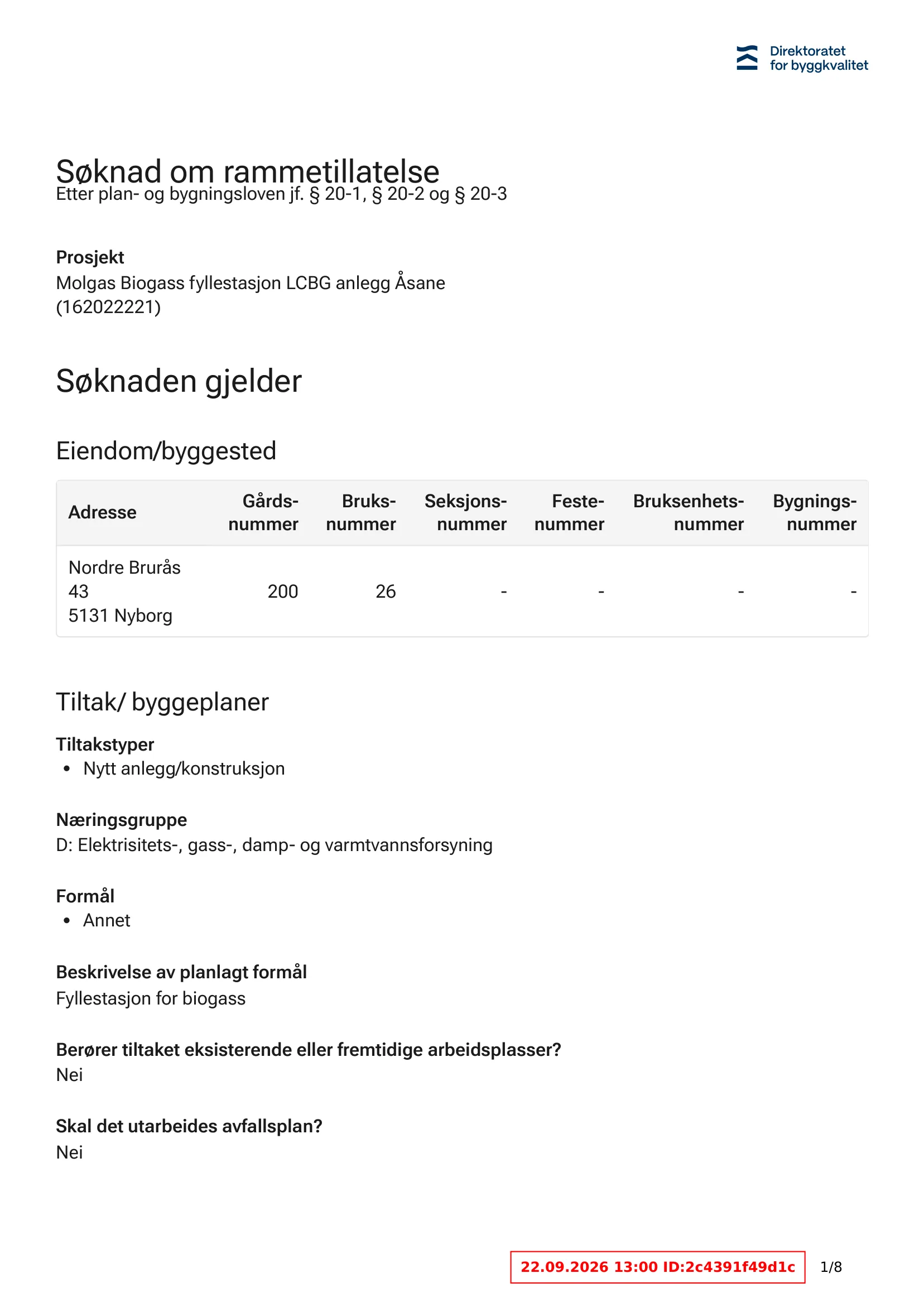Søknad om rammetillatelse