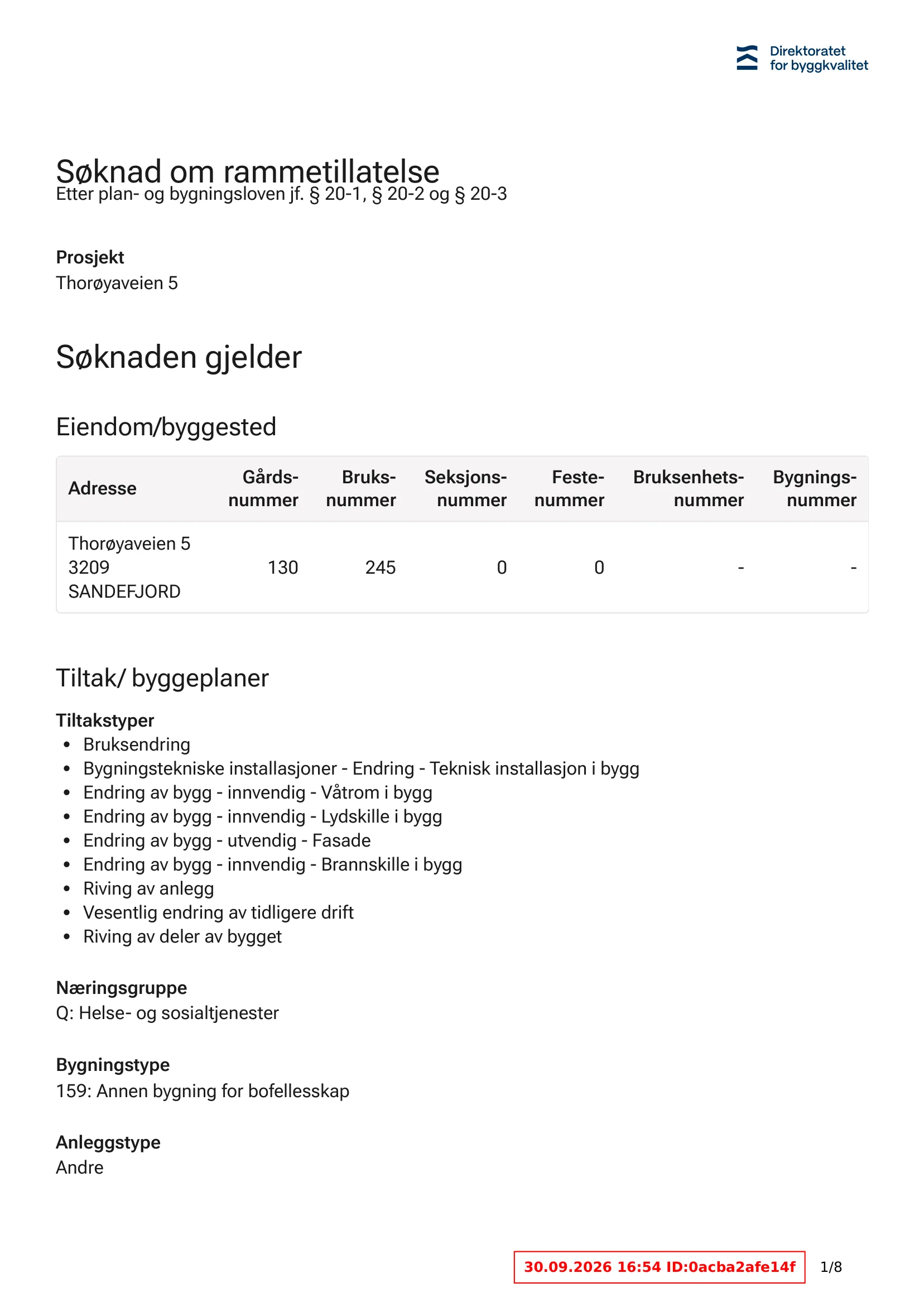 Søknad om rammetillatelse