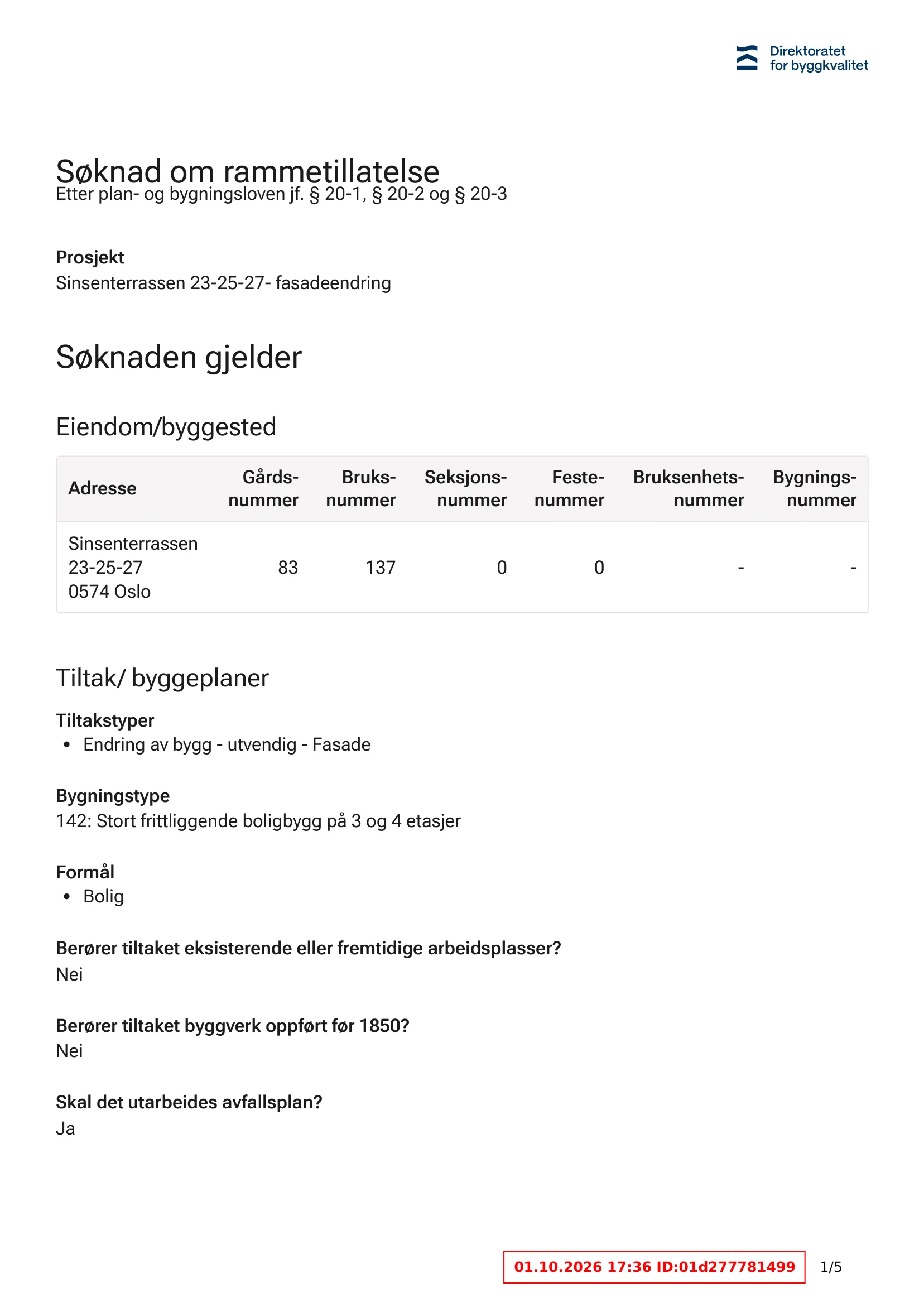Søknad om rammetillatelse