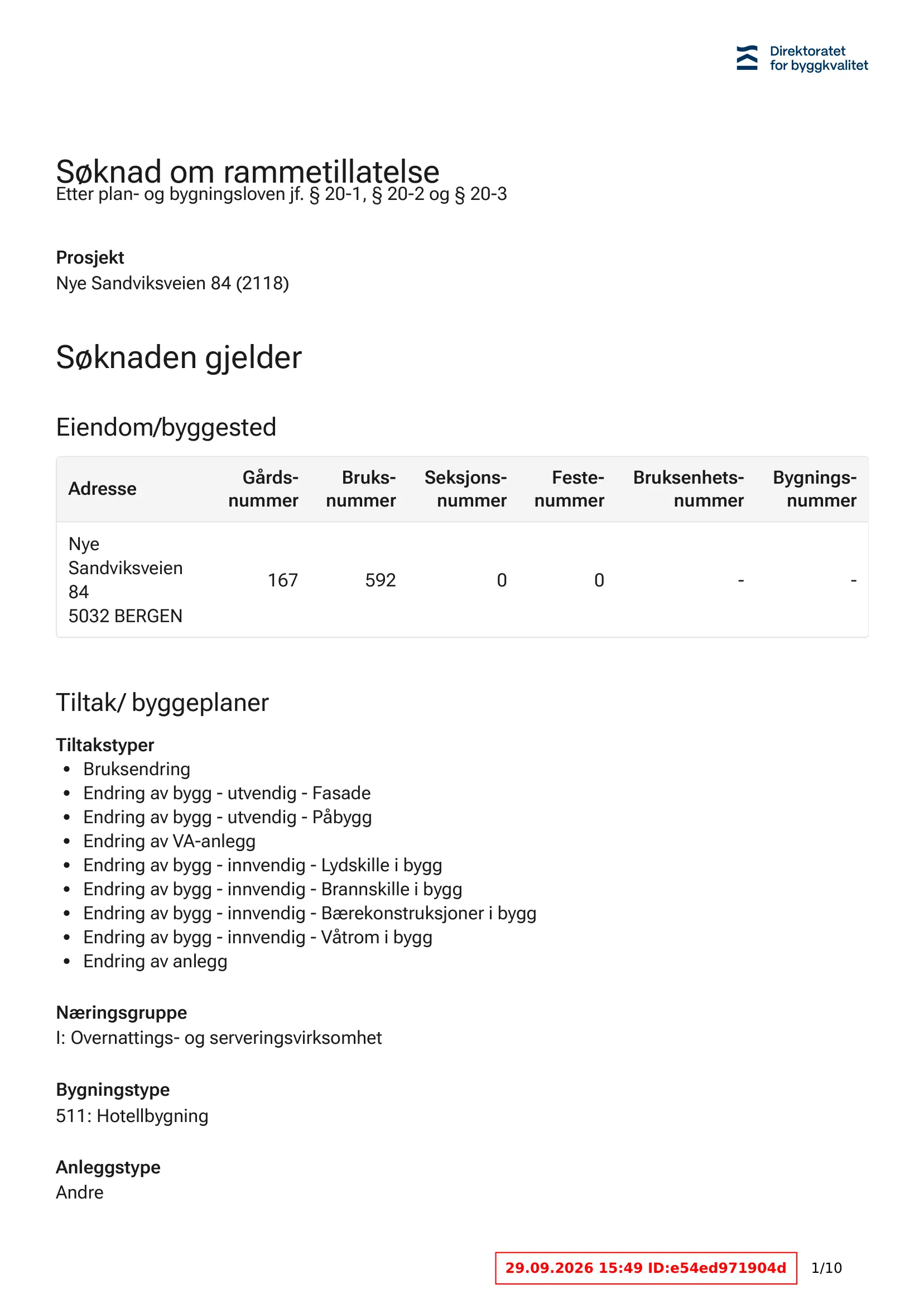 Søknad om rammetillatelse
